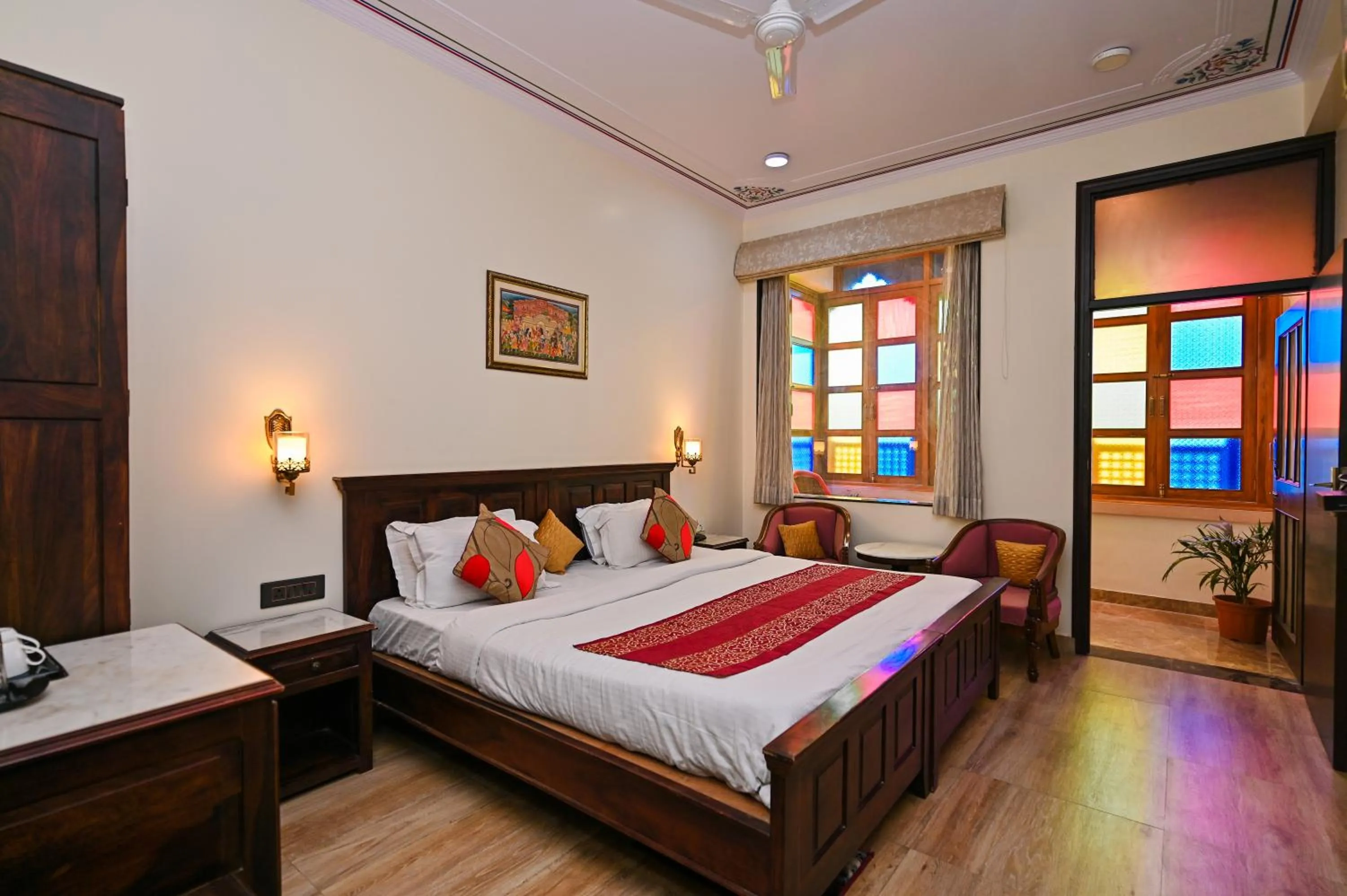 Bedroom, Bed in Harnawa Haveli - A Boutique Heritage Stay