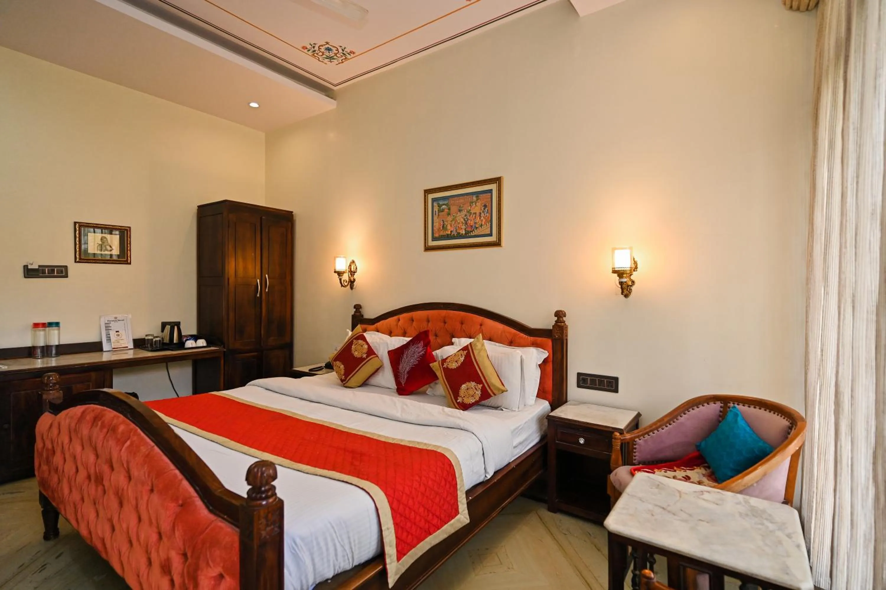 Bedroom, Bed in Harnawa Haveli - A Boutique Heritage Stay