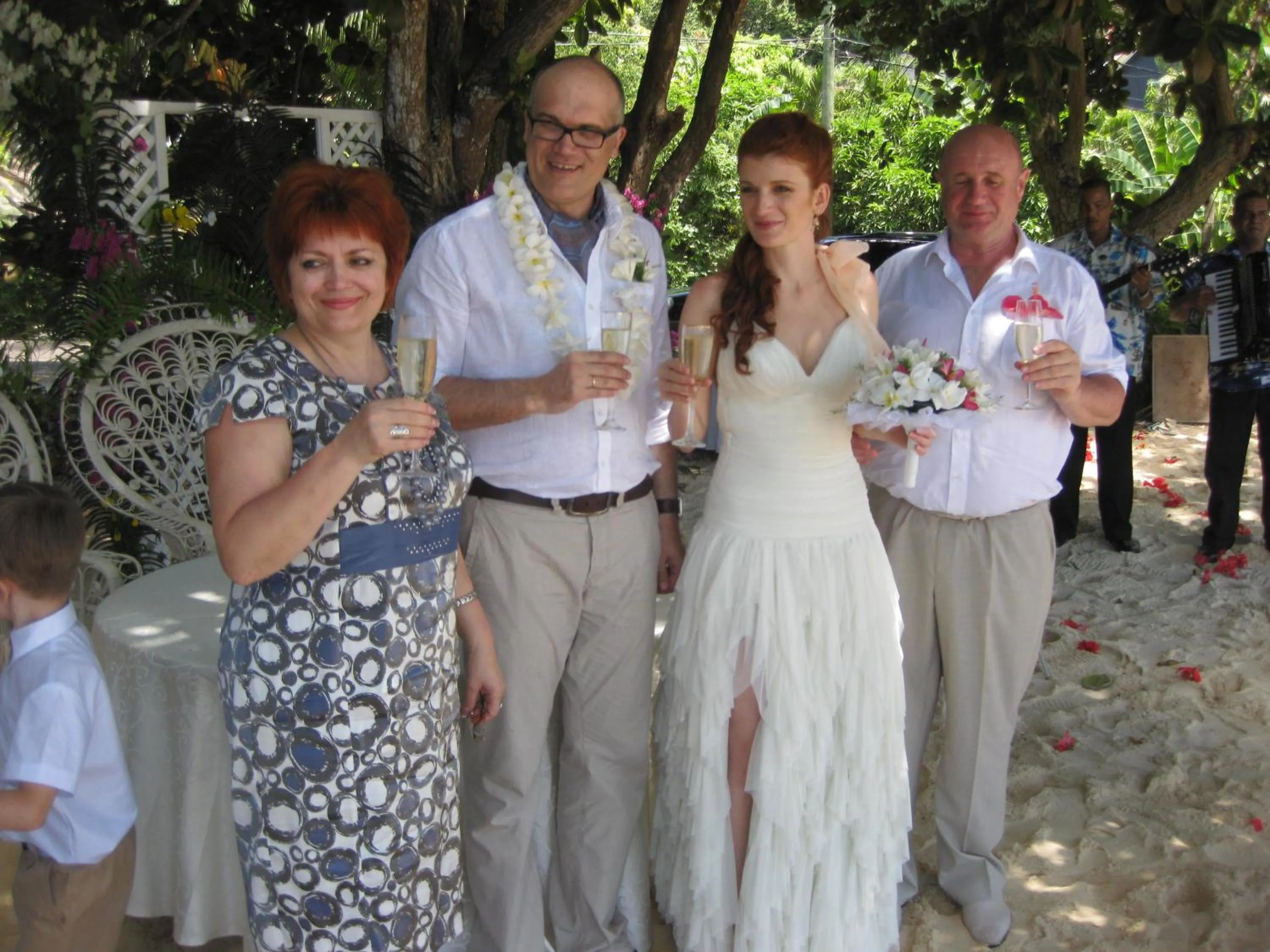 People in Le Bonheur Villa