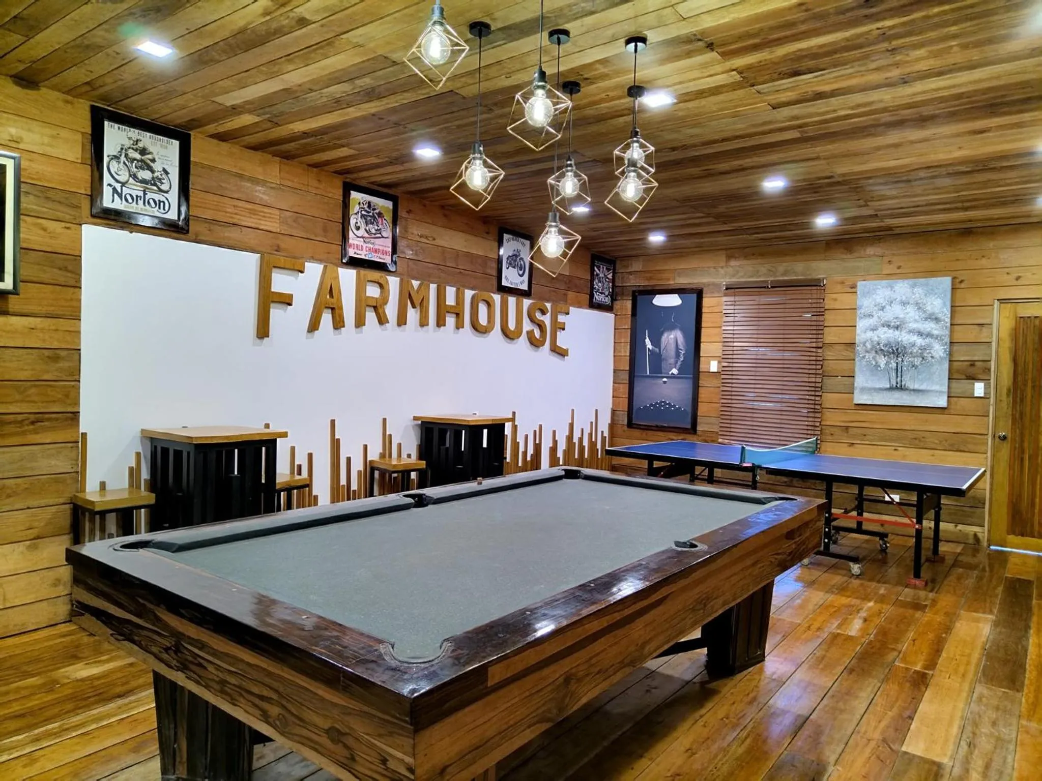 Game Room in The Farmhouse Private Resort