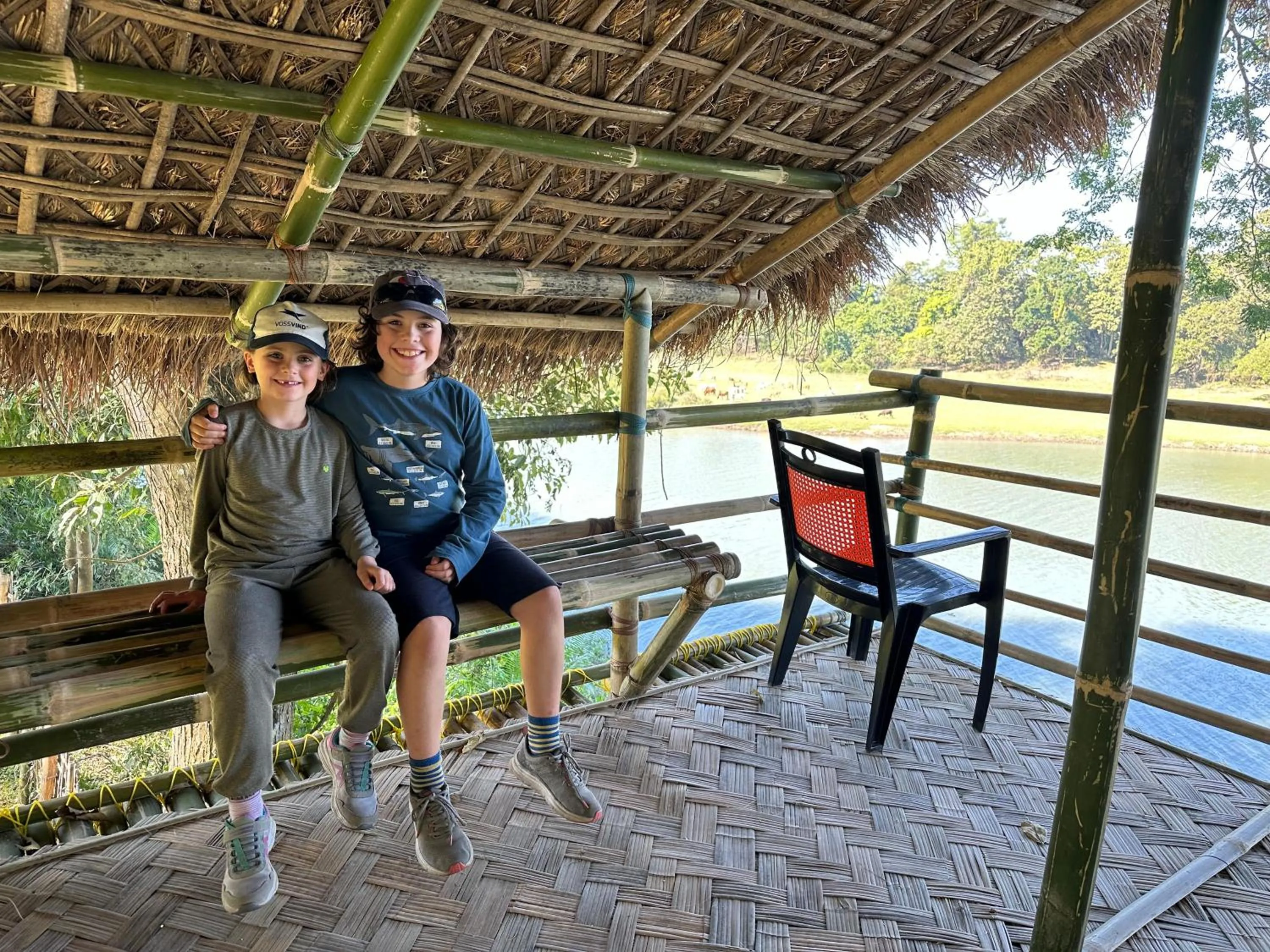 People in Jungleciti House, Kaziranga National Park
