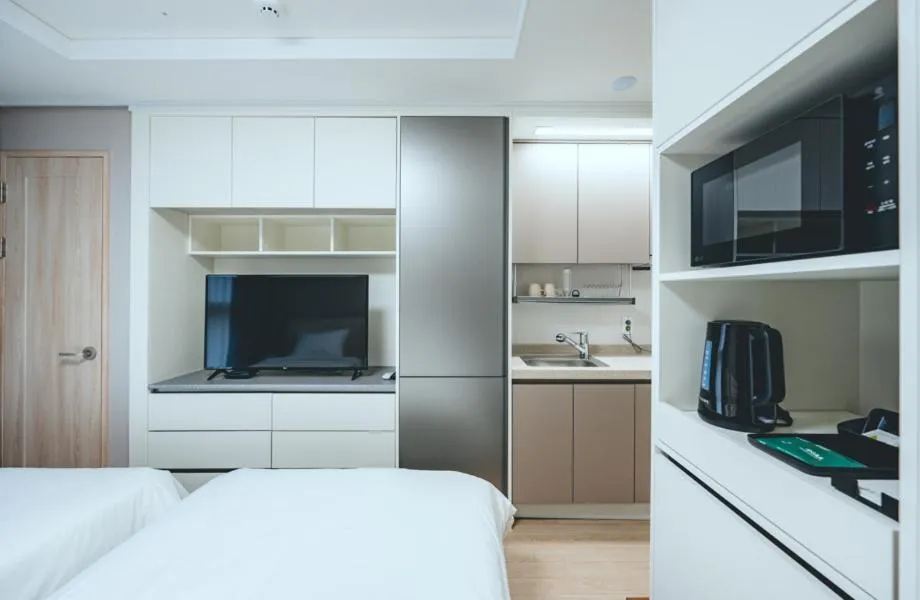 Bed in H Avenue Sasang Station Residence Hotel