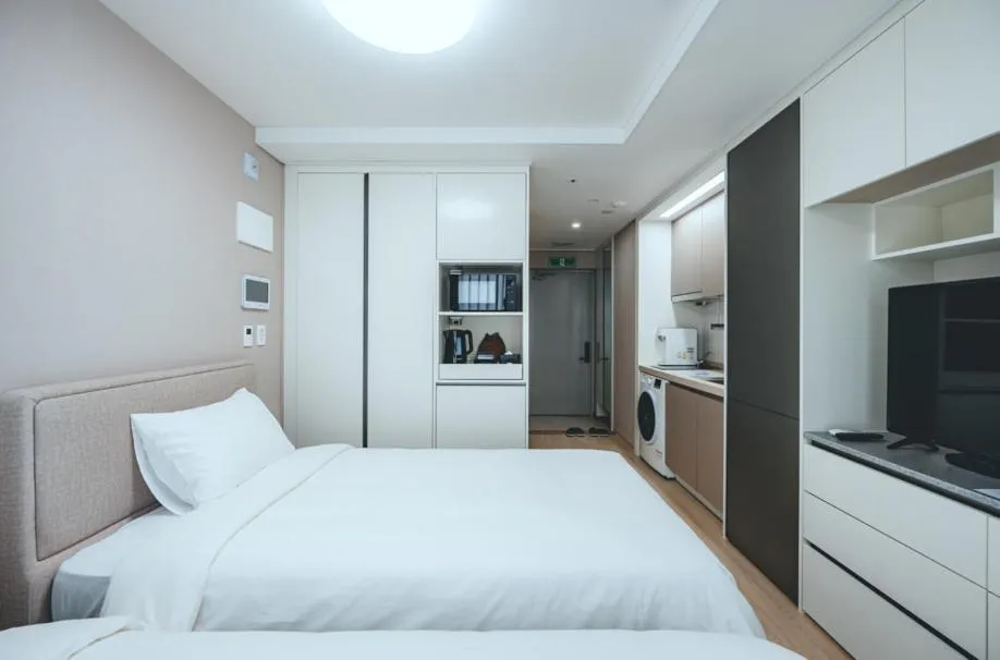 Bed in H Avenue Sasang Station Residence Hotel