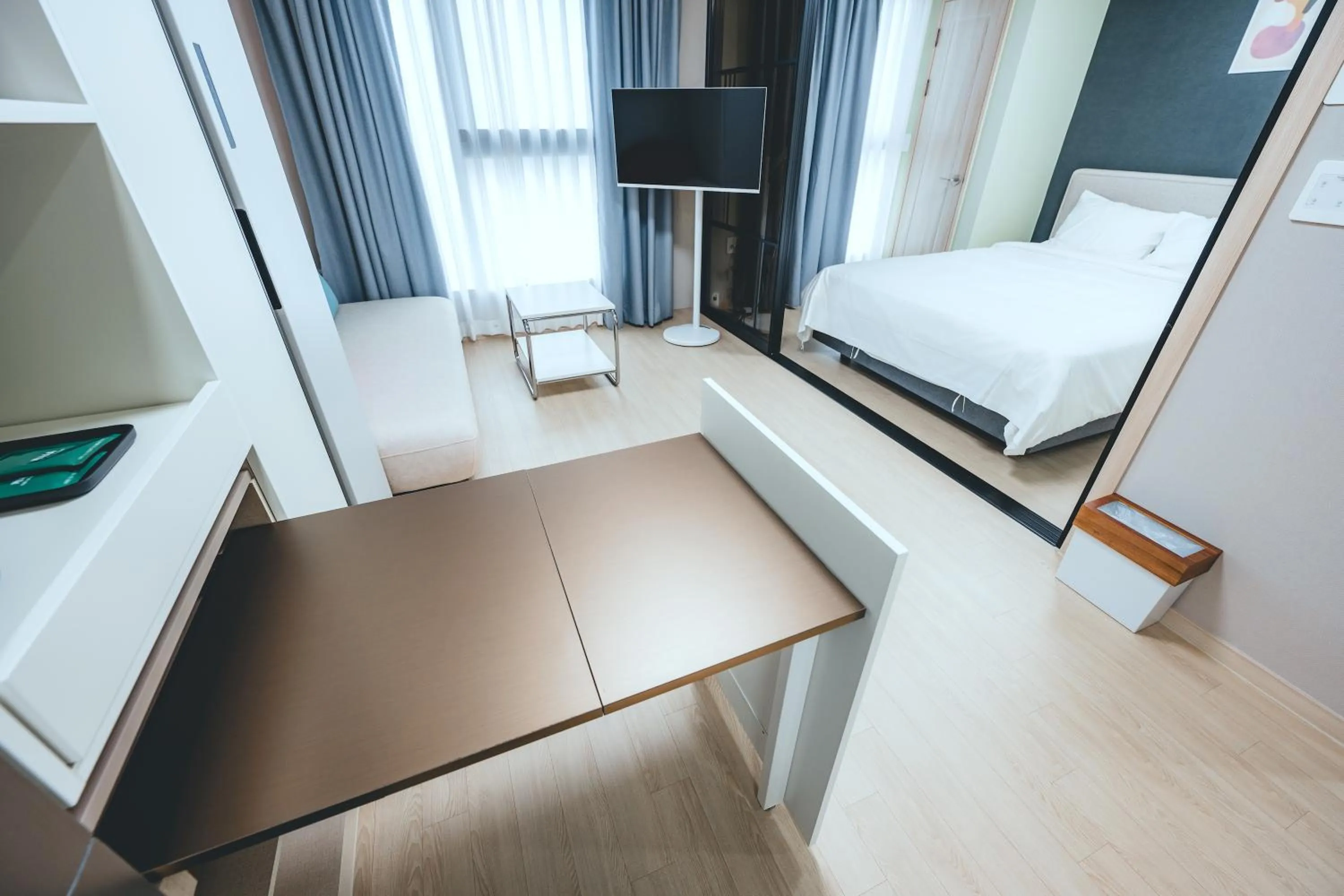 Bed in H Avenue Sasang Station Residence Hotel