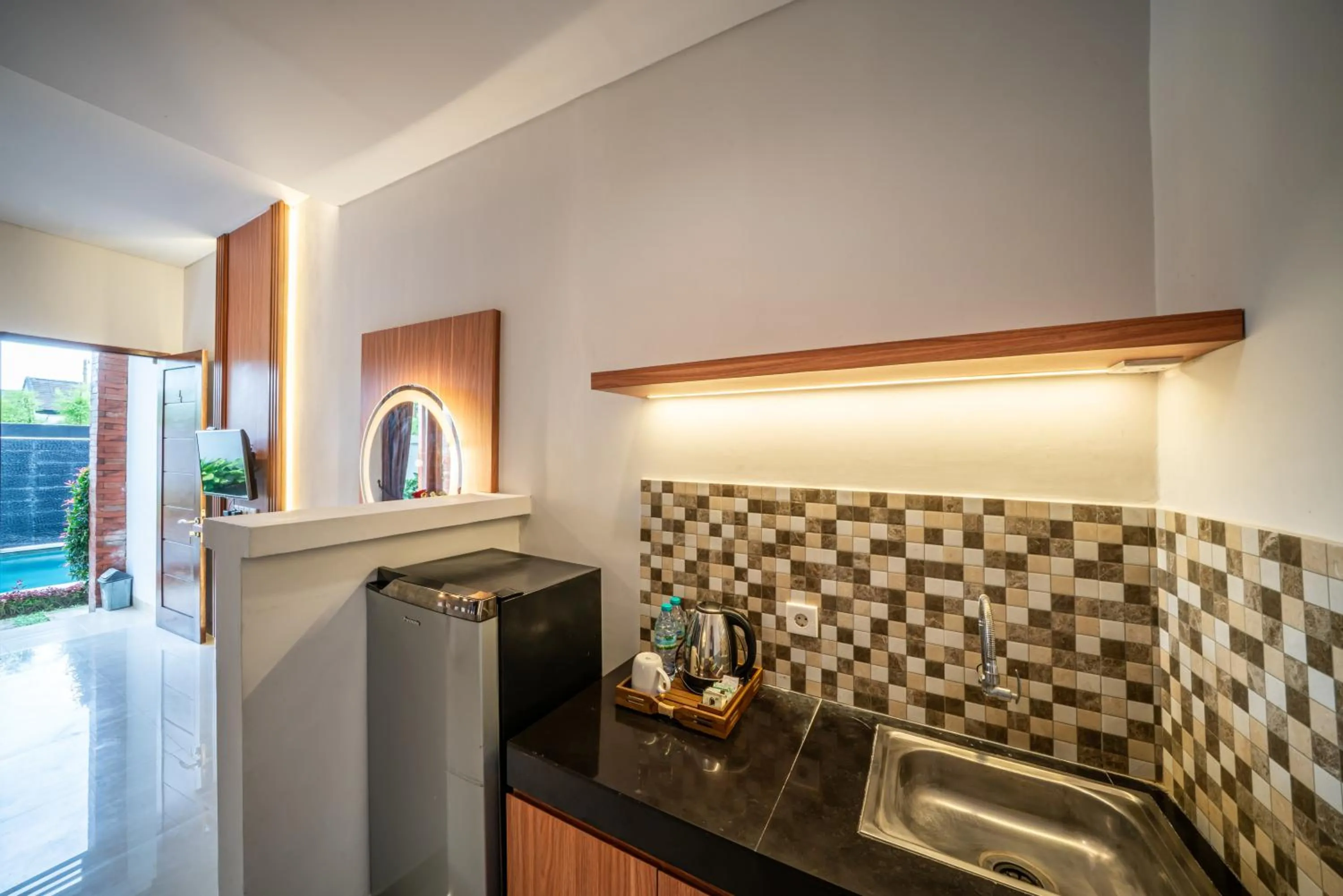 kitchen in Dikubu Bali Villa and Suites