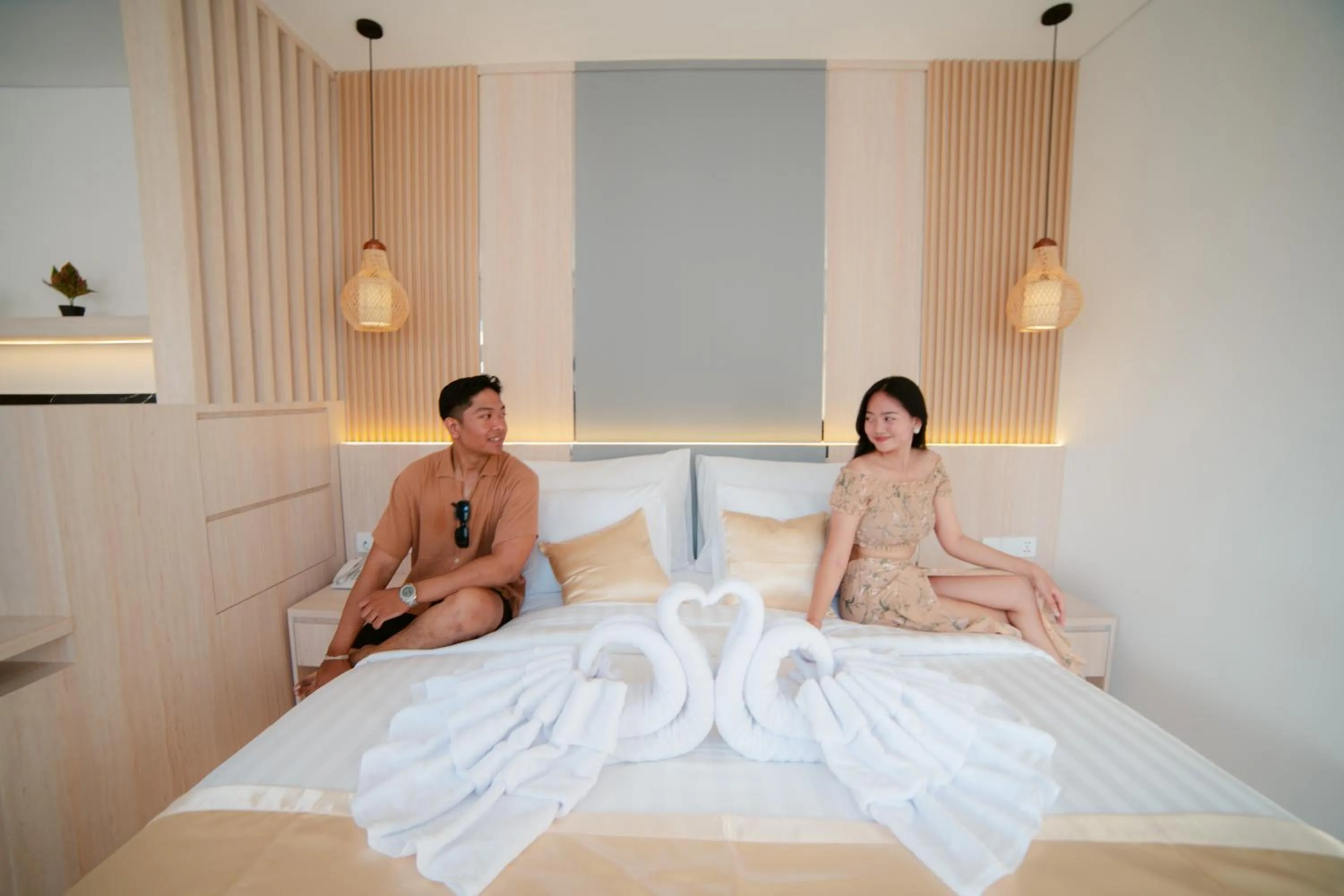 Bed in Dikubu Bali Villa and Suites