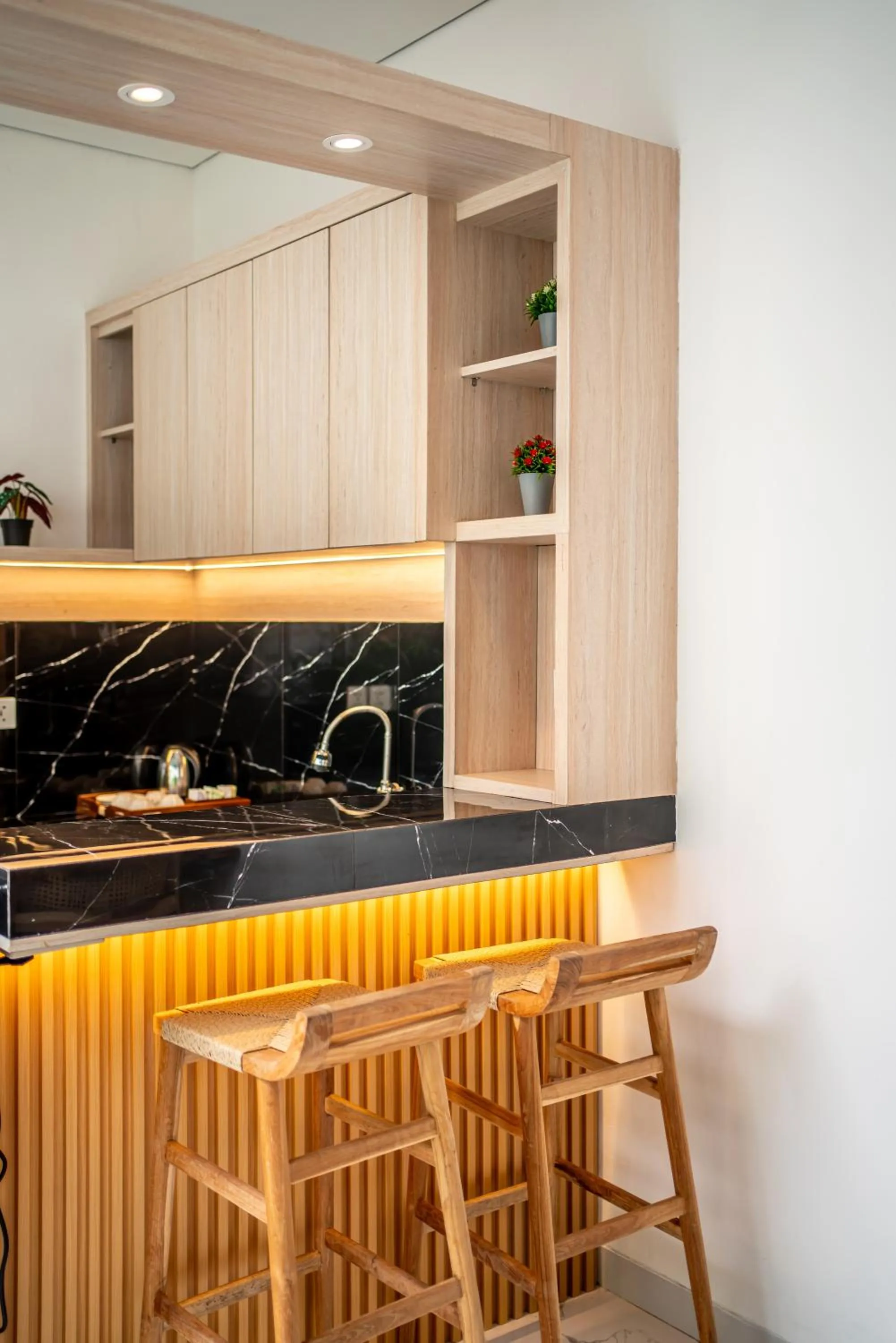 kitchen in Dikubu Bali Villa and Suites