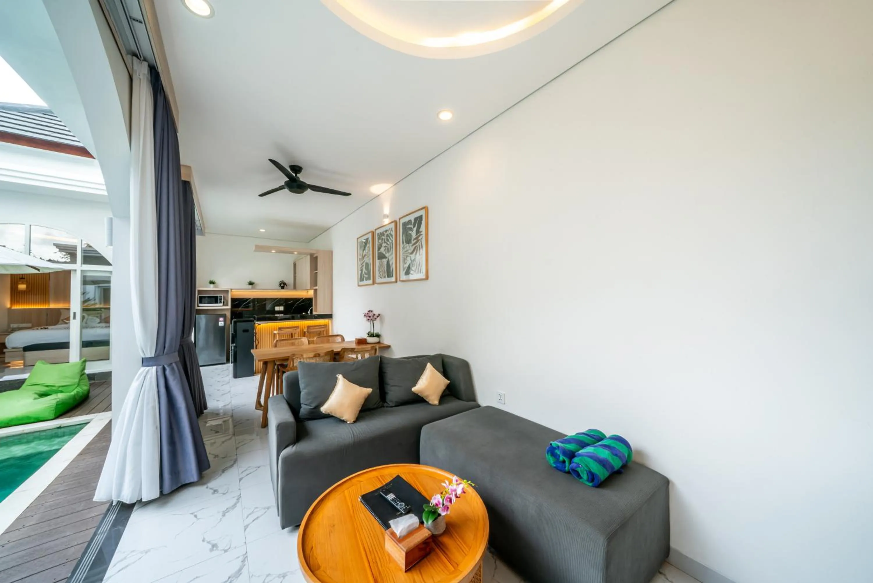 Living room in Dikubu Bali Villa and Suites