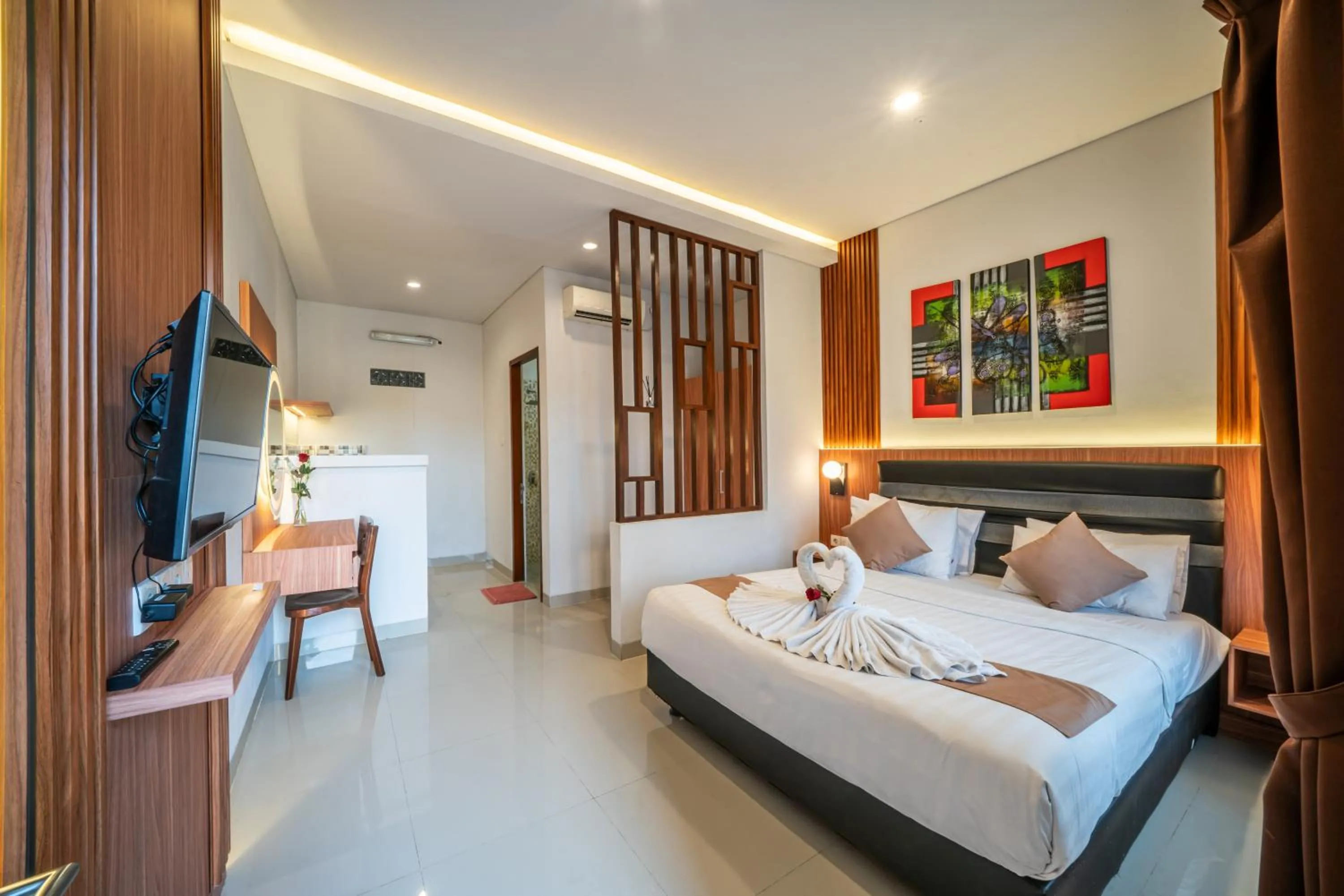 Bedroom, Bed in Dikubu Bali Villa and Suites