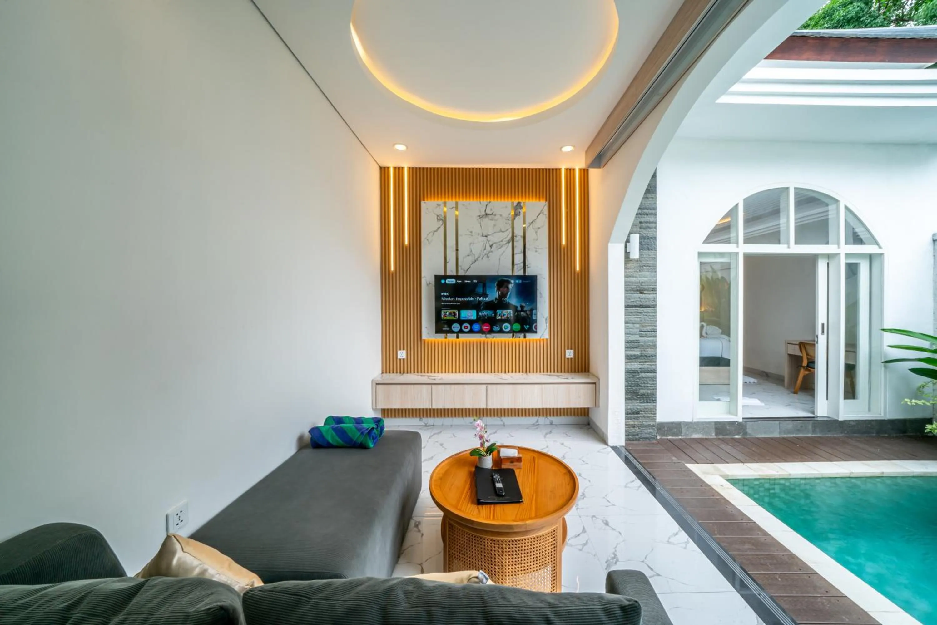 Living room in Dikubu Bali Villa and Suites