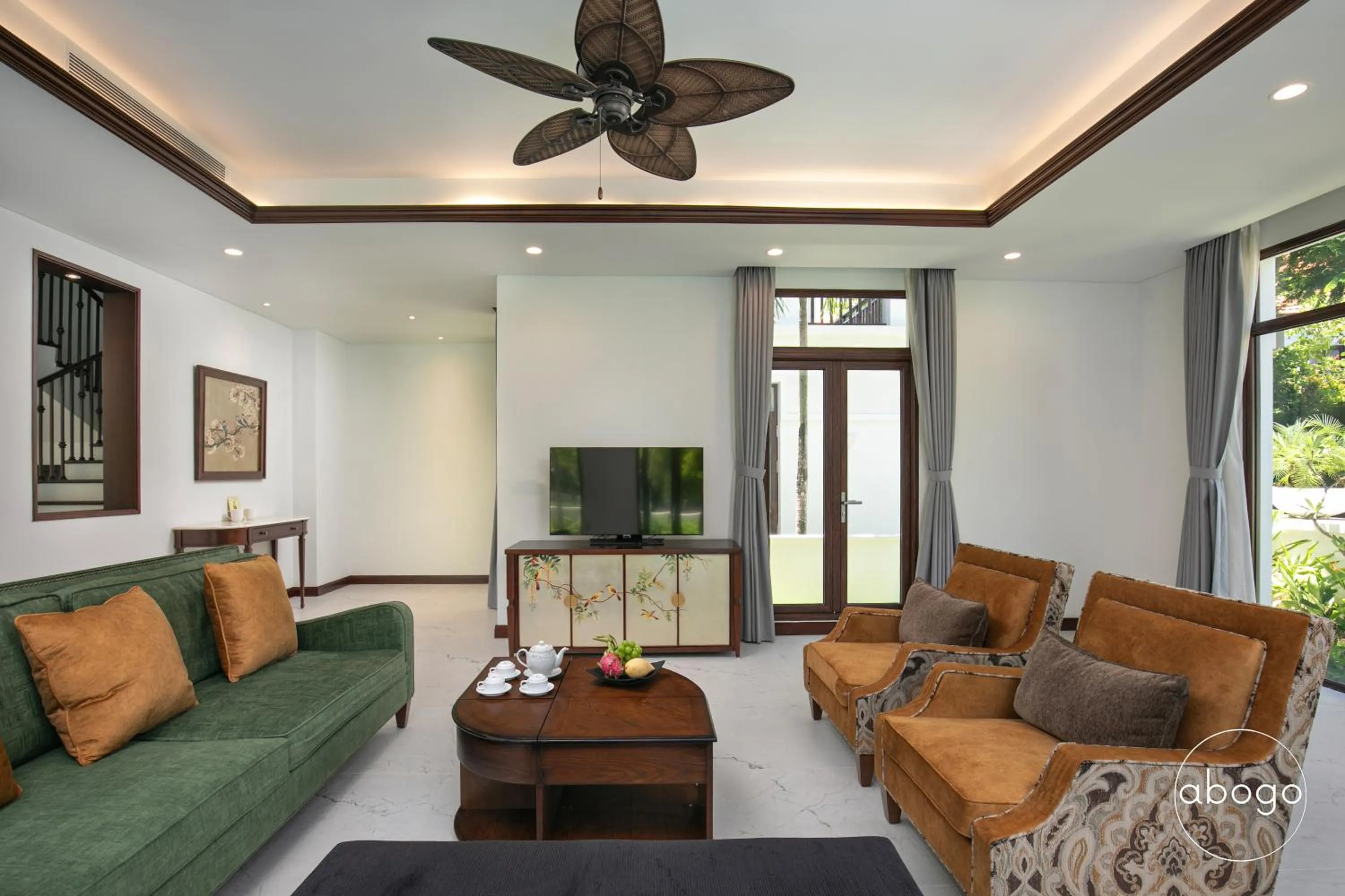 Communal lounge/ TV room in Purama Villas Luxury Resort Da Nang