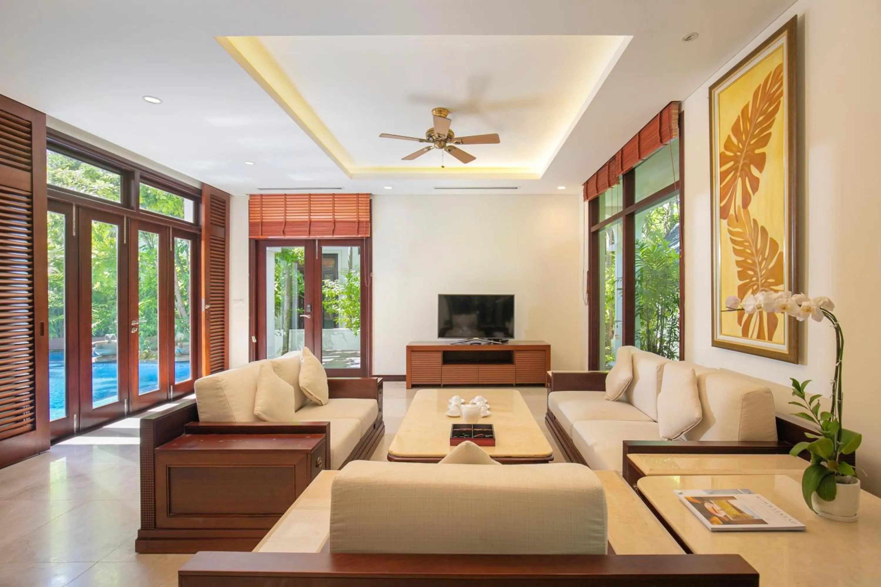 Communal lounge/ TV room in Purama Villas Luxury Resort Da Nang