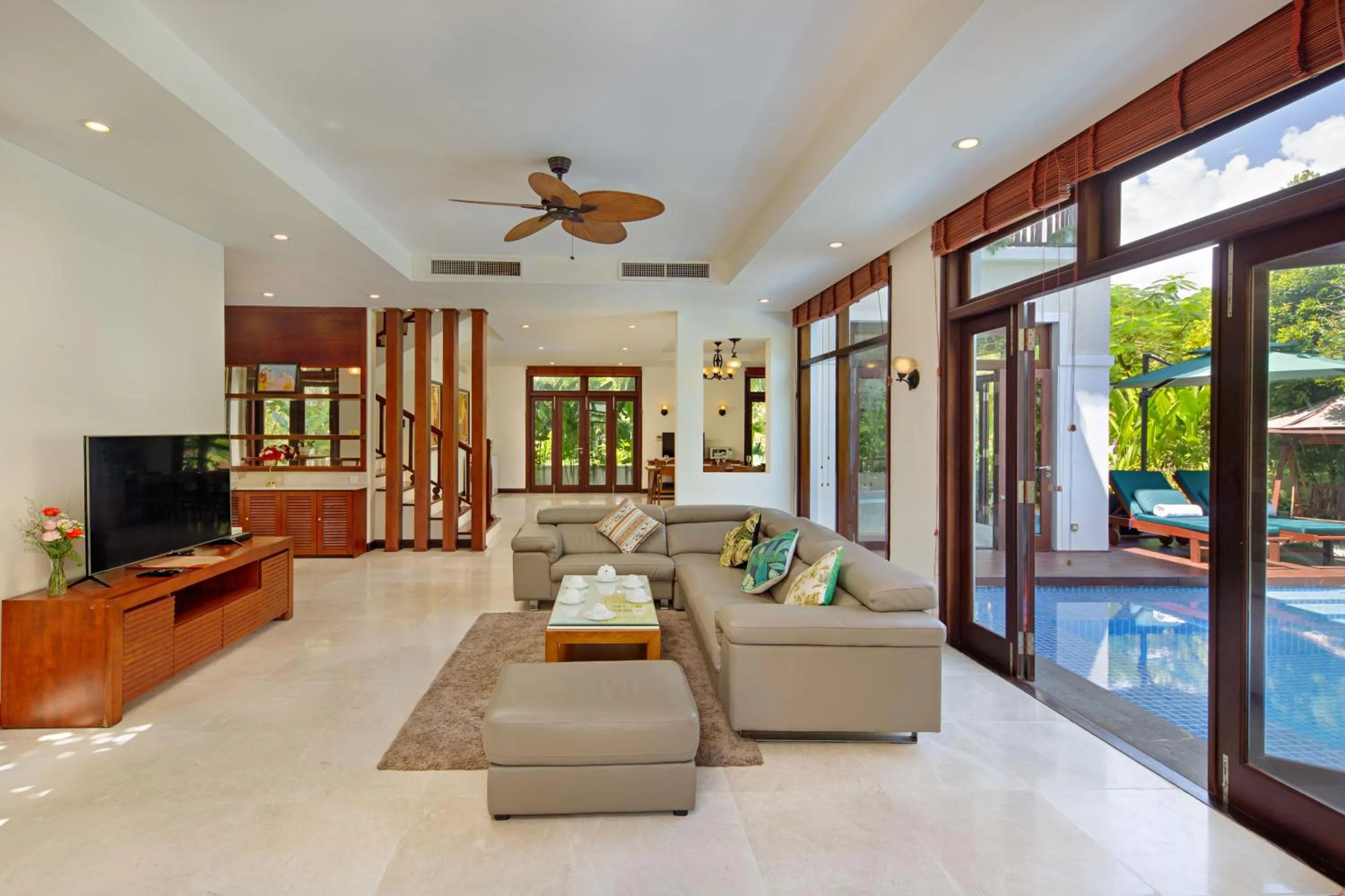 Communal lounge/ TV room in Purama Villas Luxury Resort Da Nang