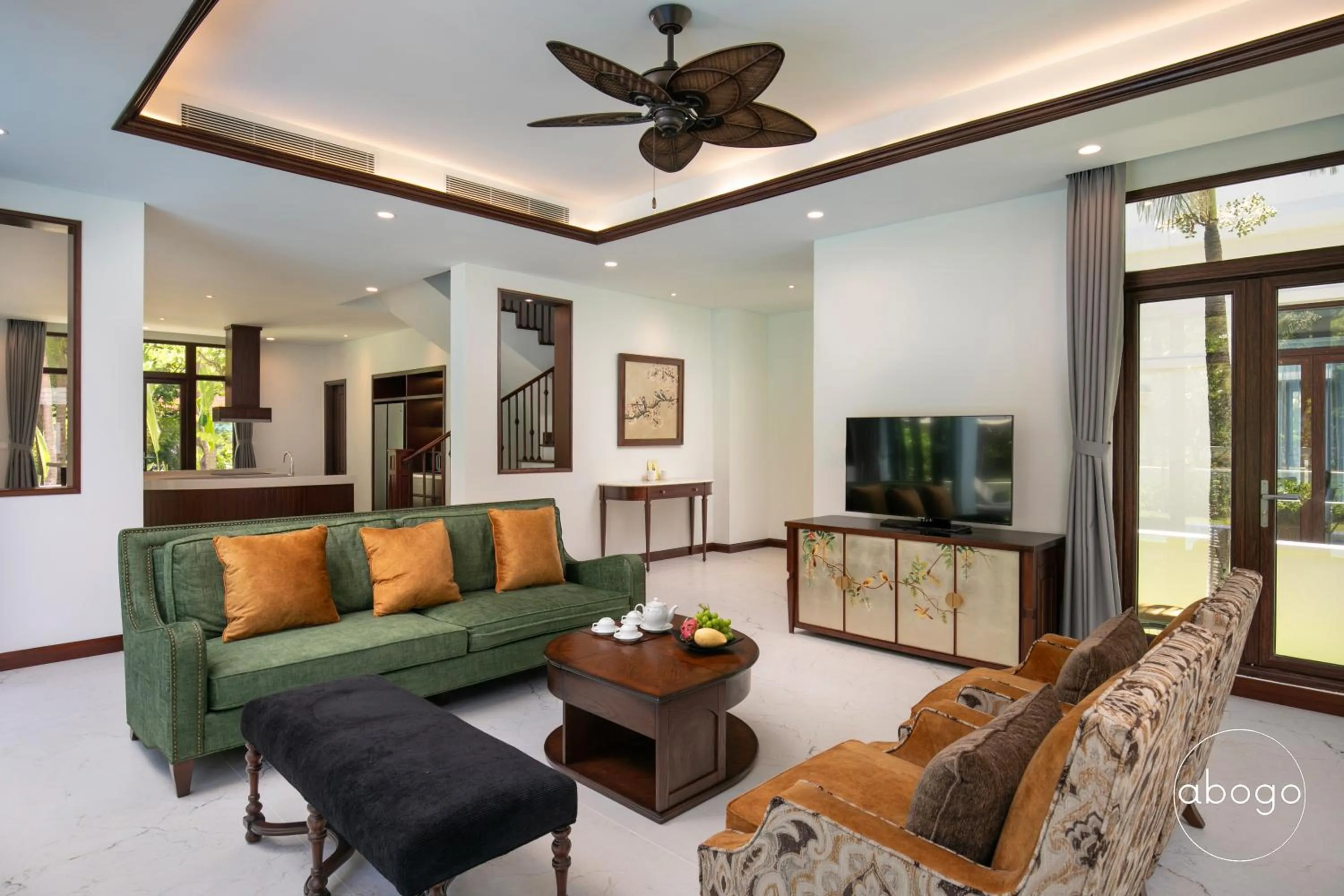 Communal lounge/ TV room in Purama Villas Luxury Resort Da Nang