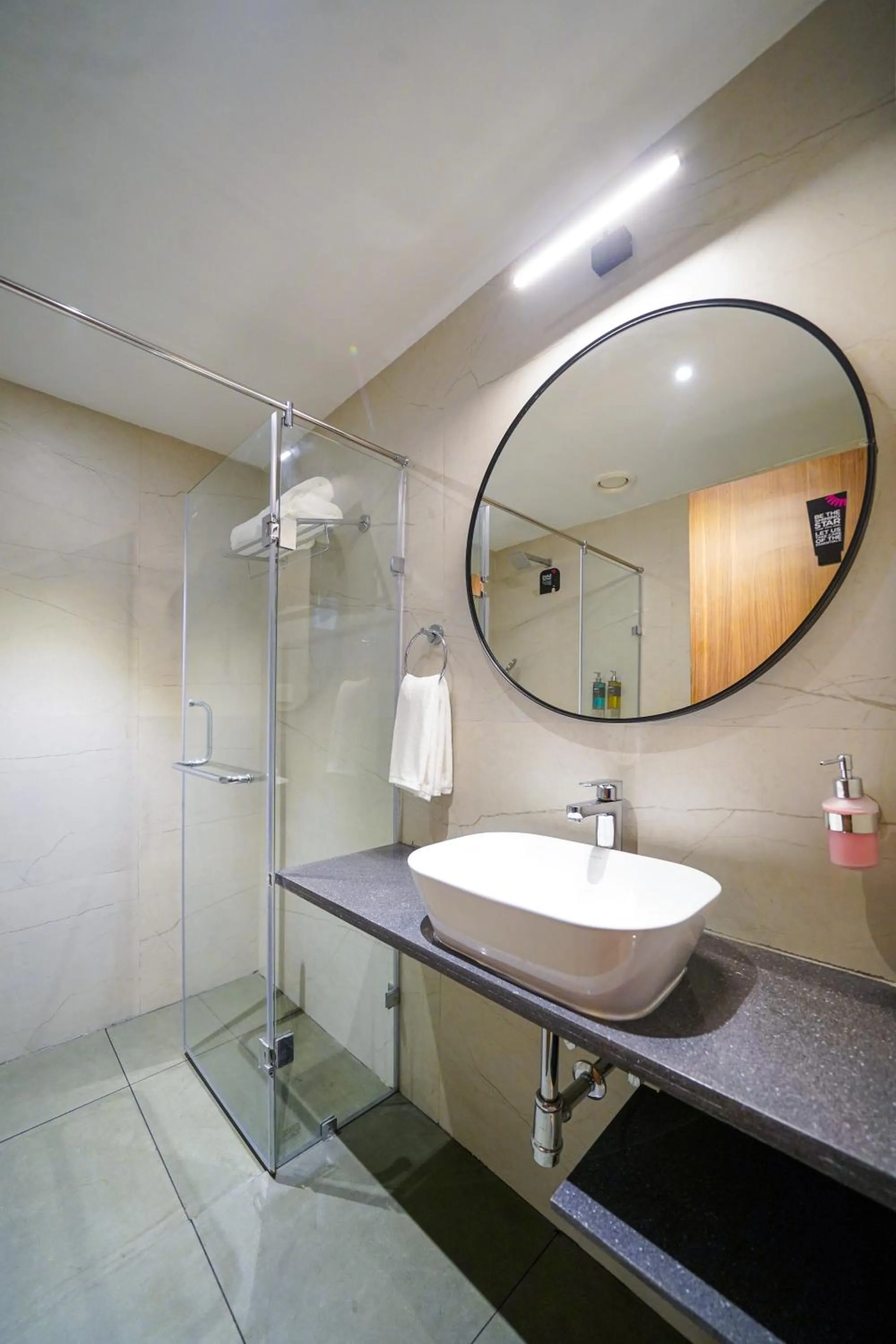 Shower in Olive Hotel Benz Circle, Vijayawada by Embassy Group