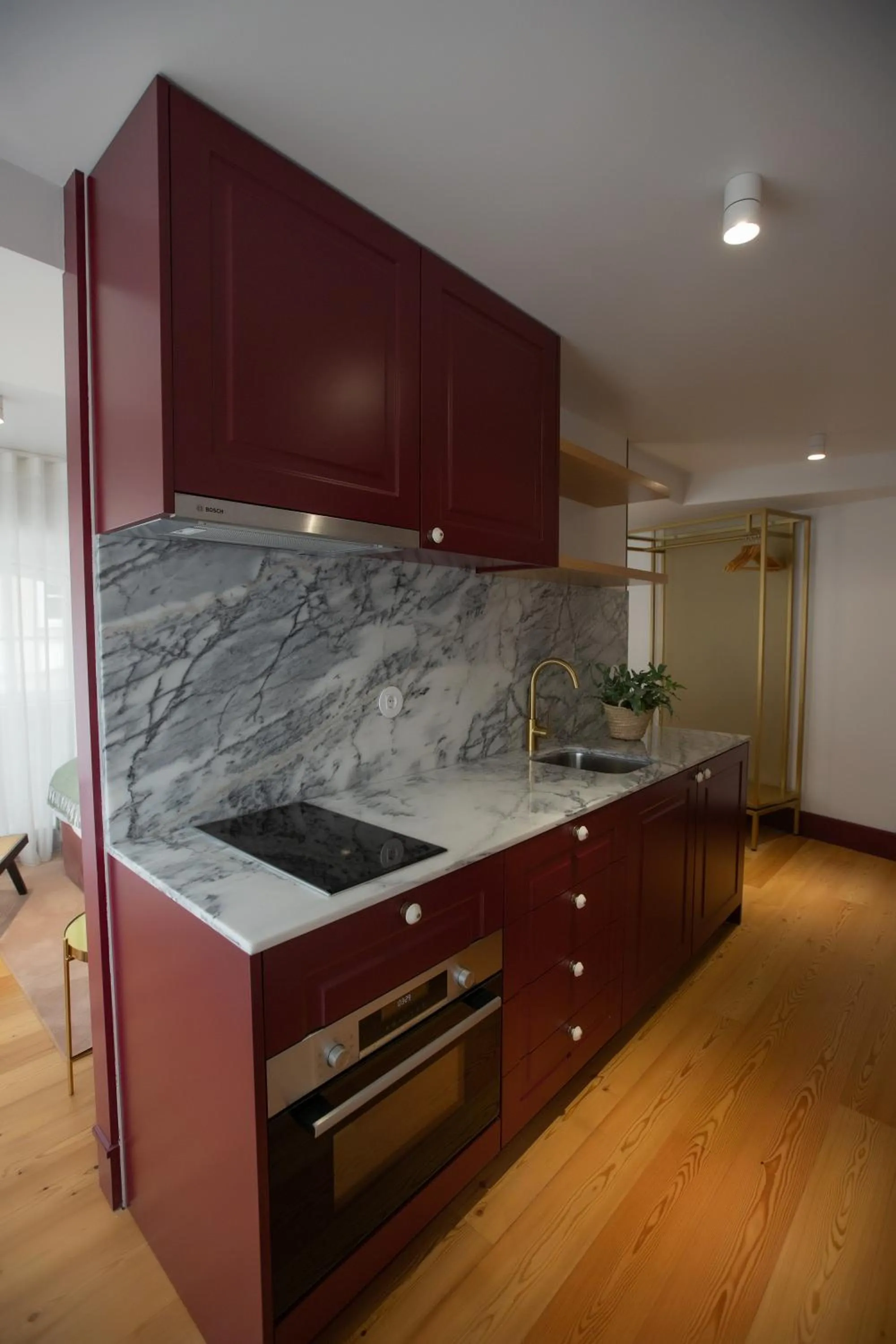 Kitchen or kitchenette in Trovador Guest House