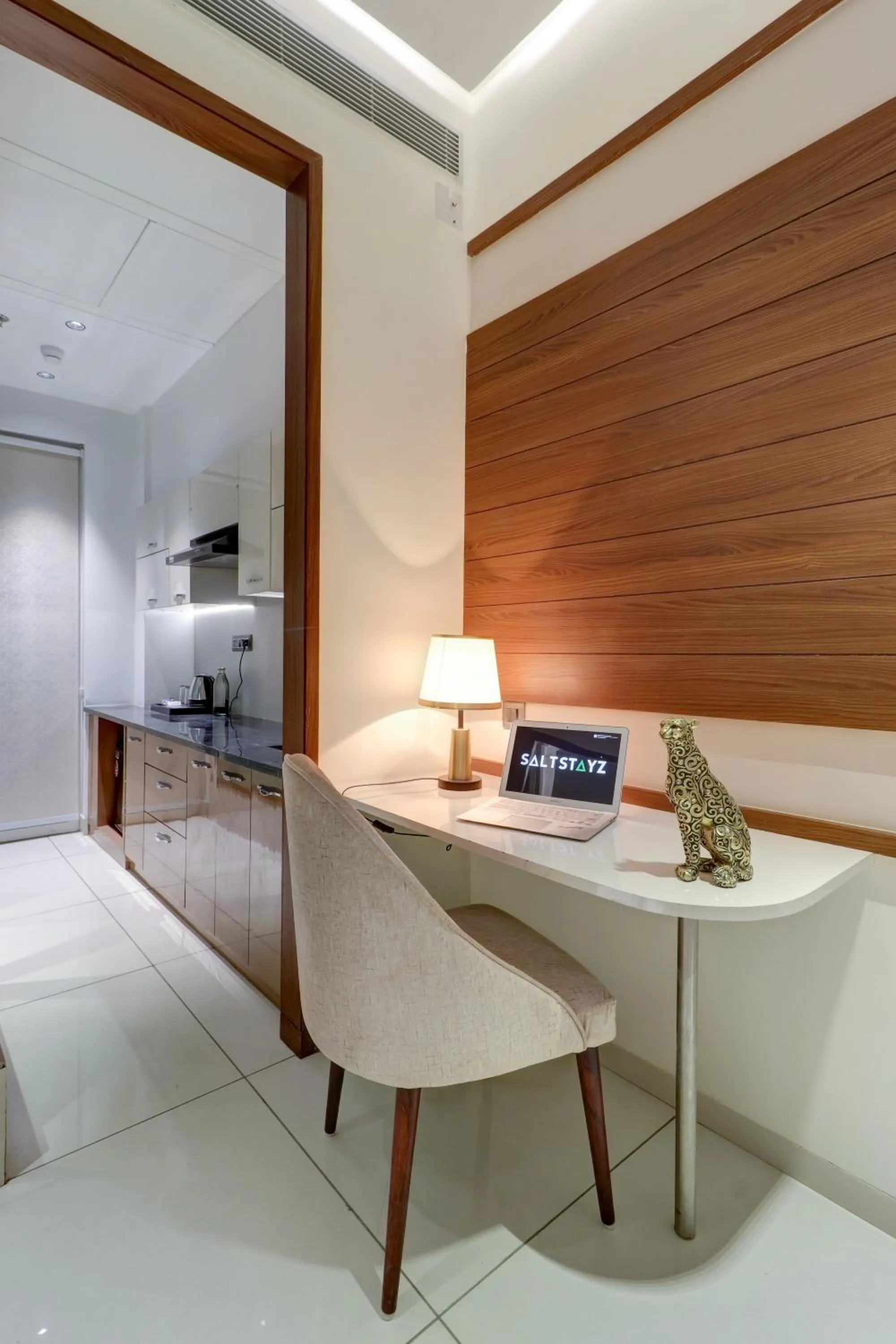 Kitchen or kitchenette in Saltstayz Trinity - Chandigarh Mohali