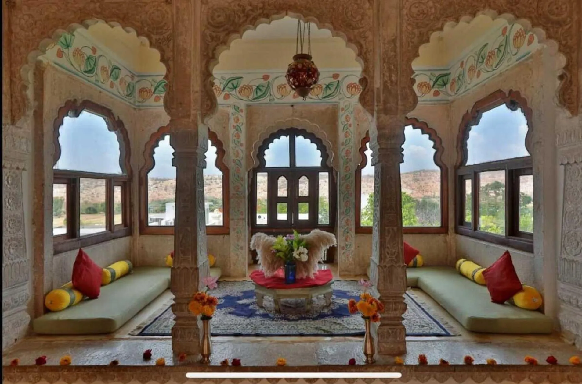 Seating area in Hotel Castle Bijaipur