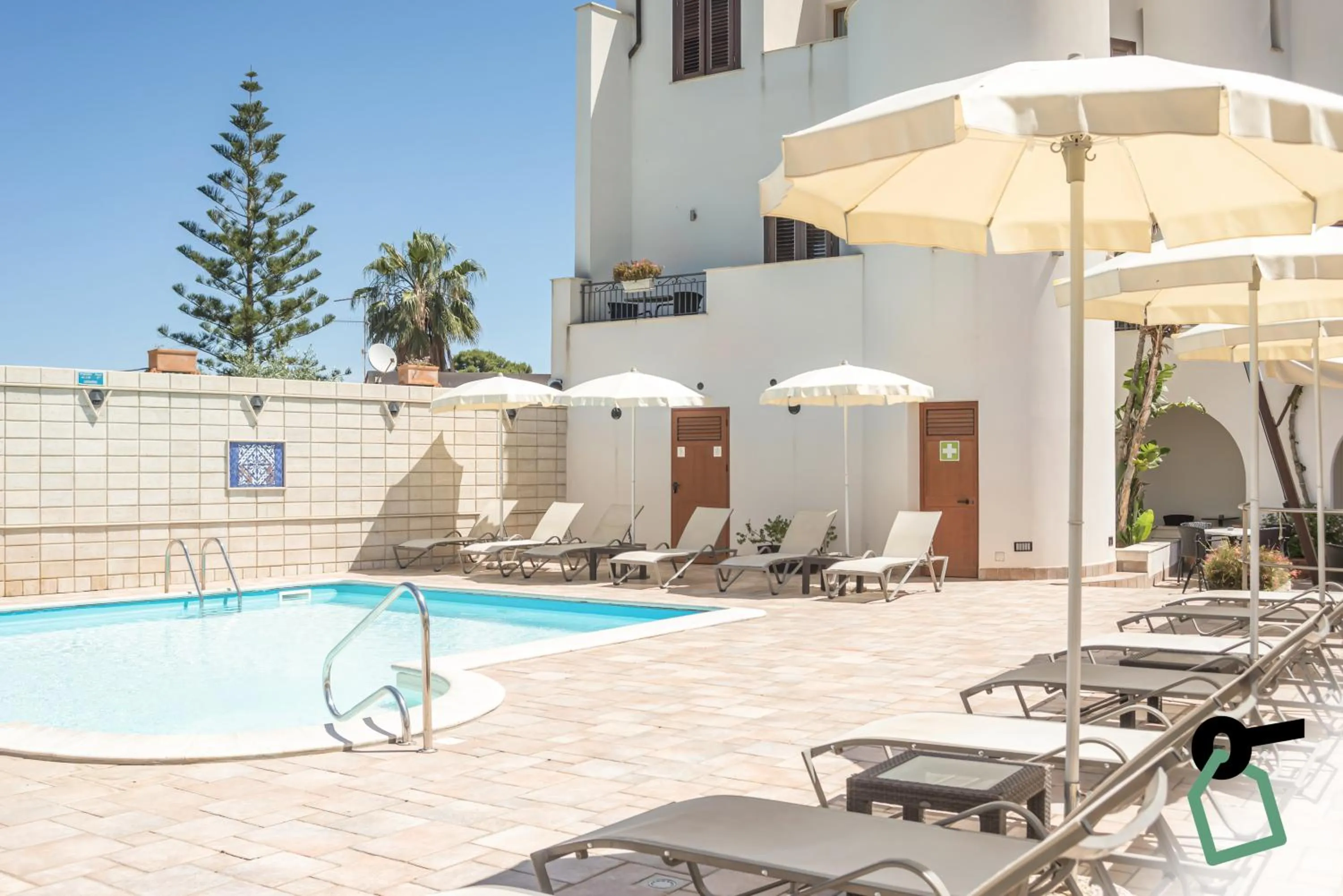 Pool view in Hotiday Cefalù Mazzaforno