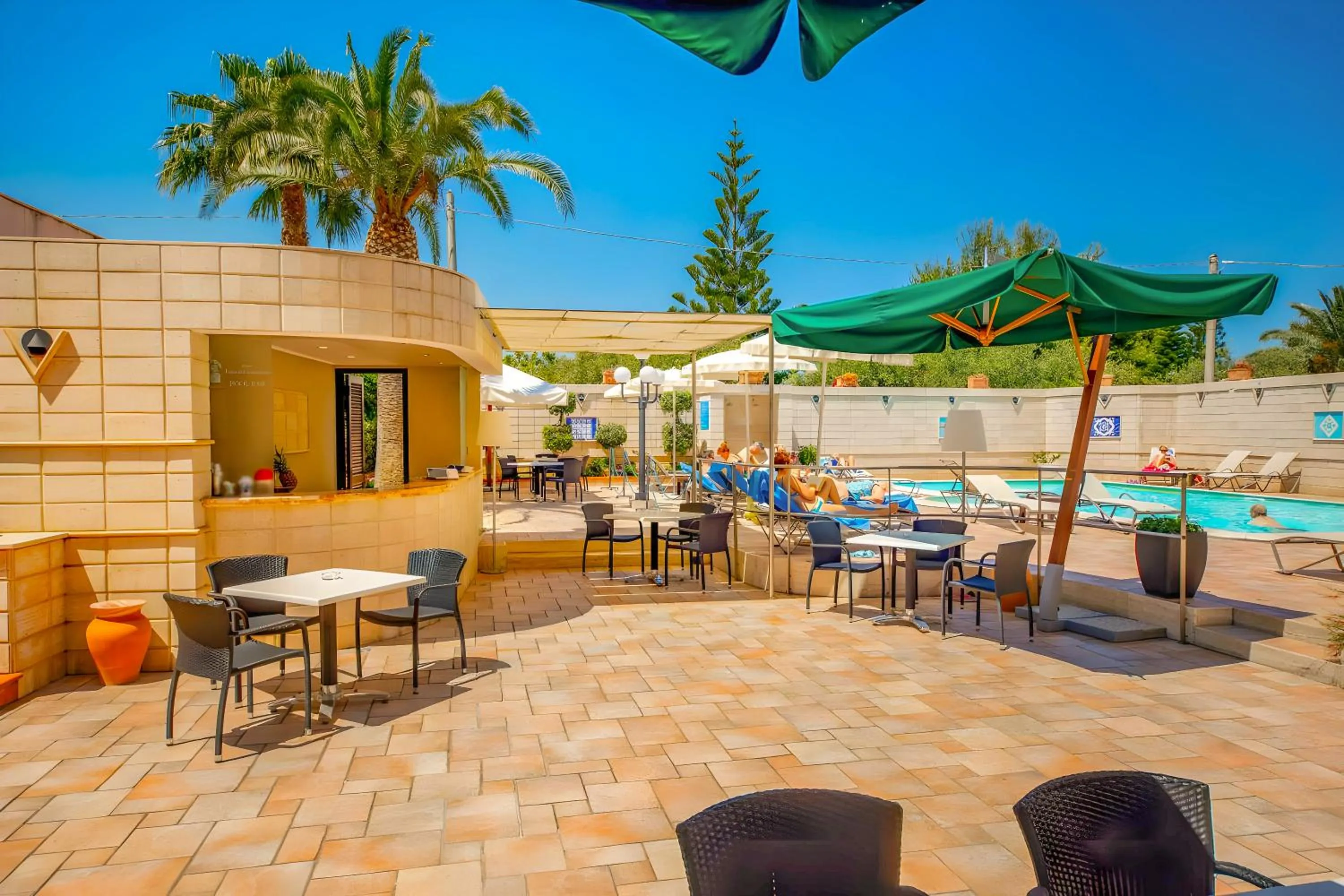 Pool view in Hotiday Cefalù Mazzaforno