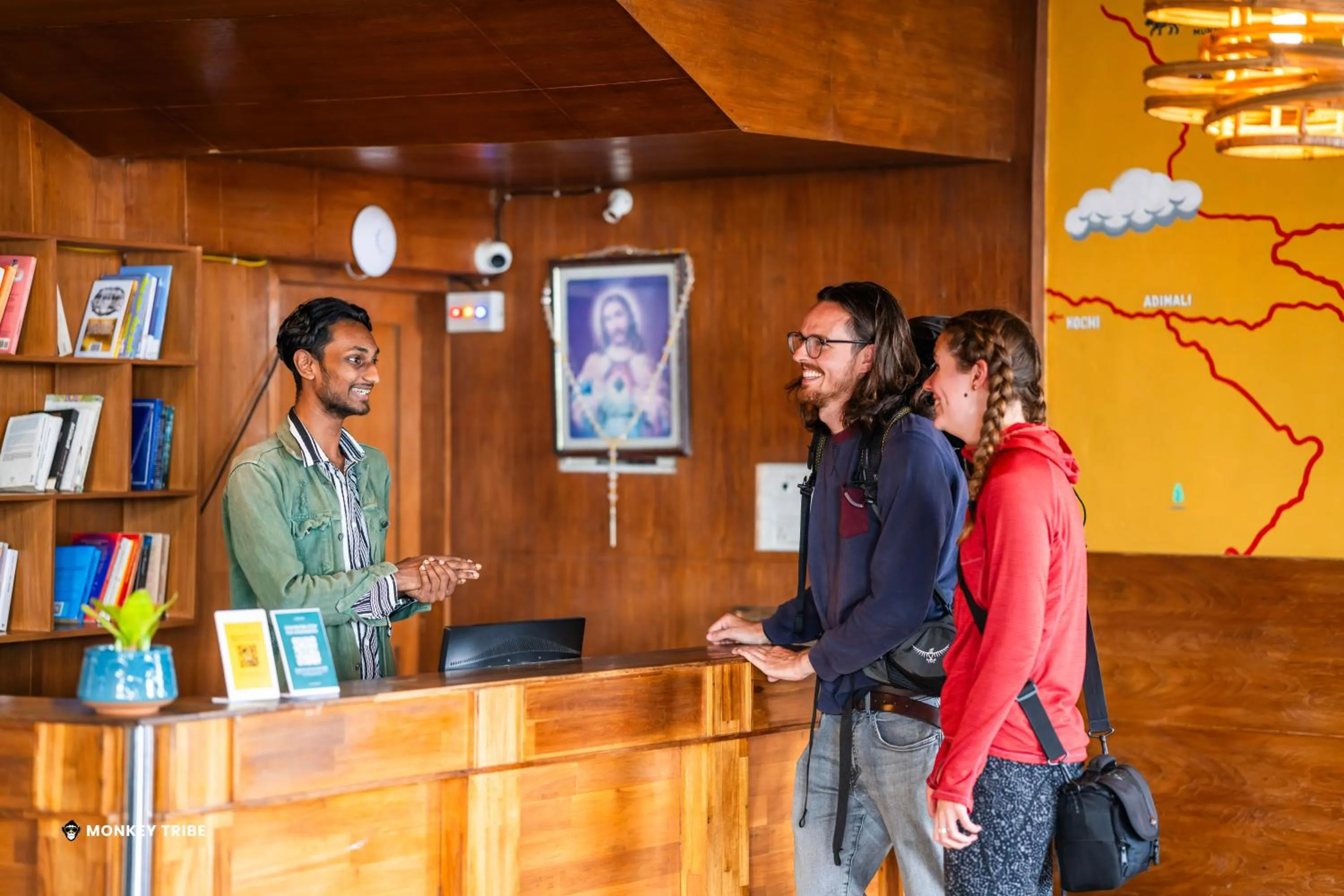 Lobby or reception in Monkey Tribe Munnar