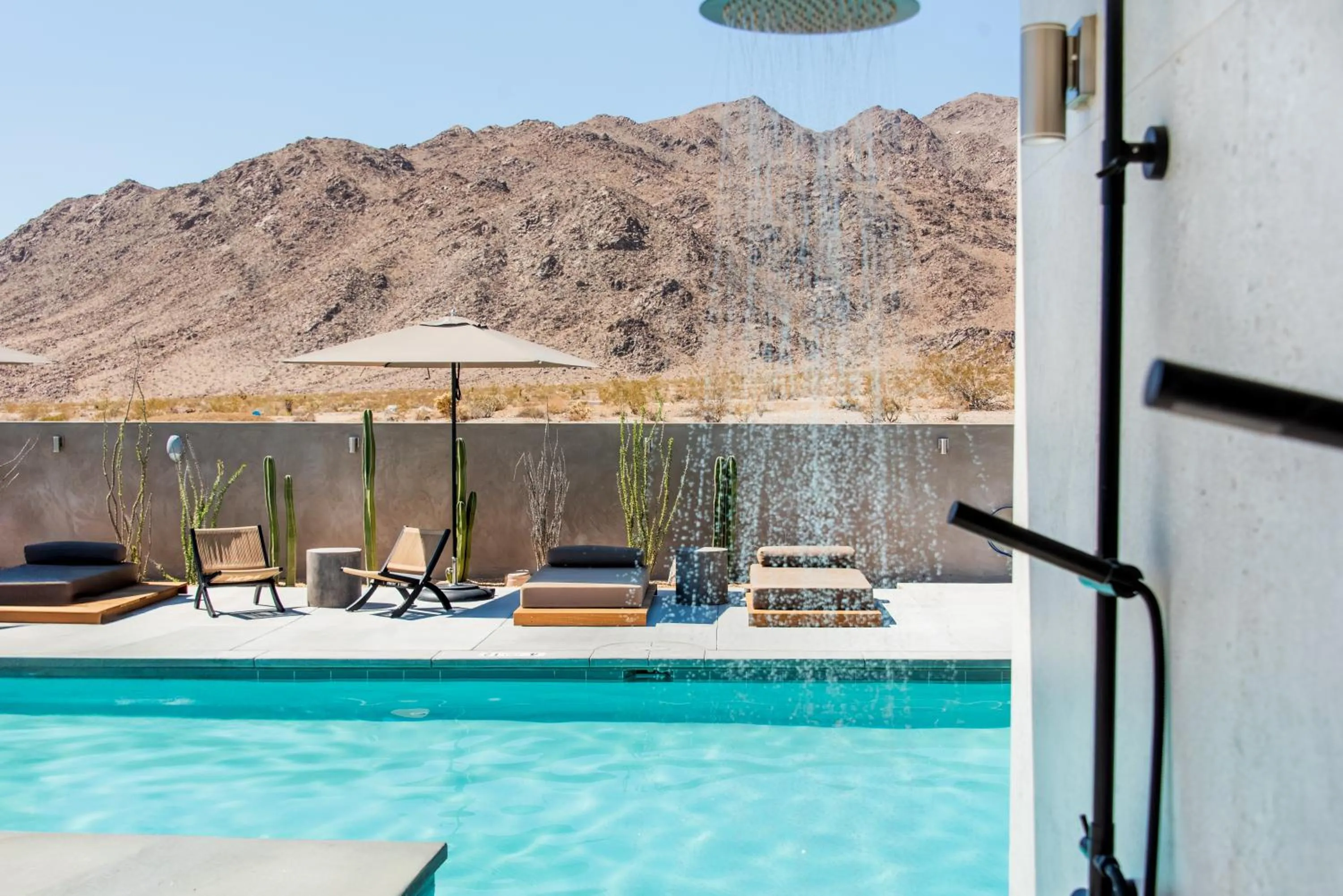 Pool view in RESET Hotel Joshua Tree