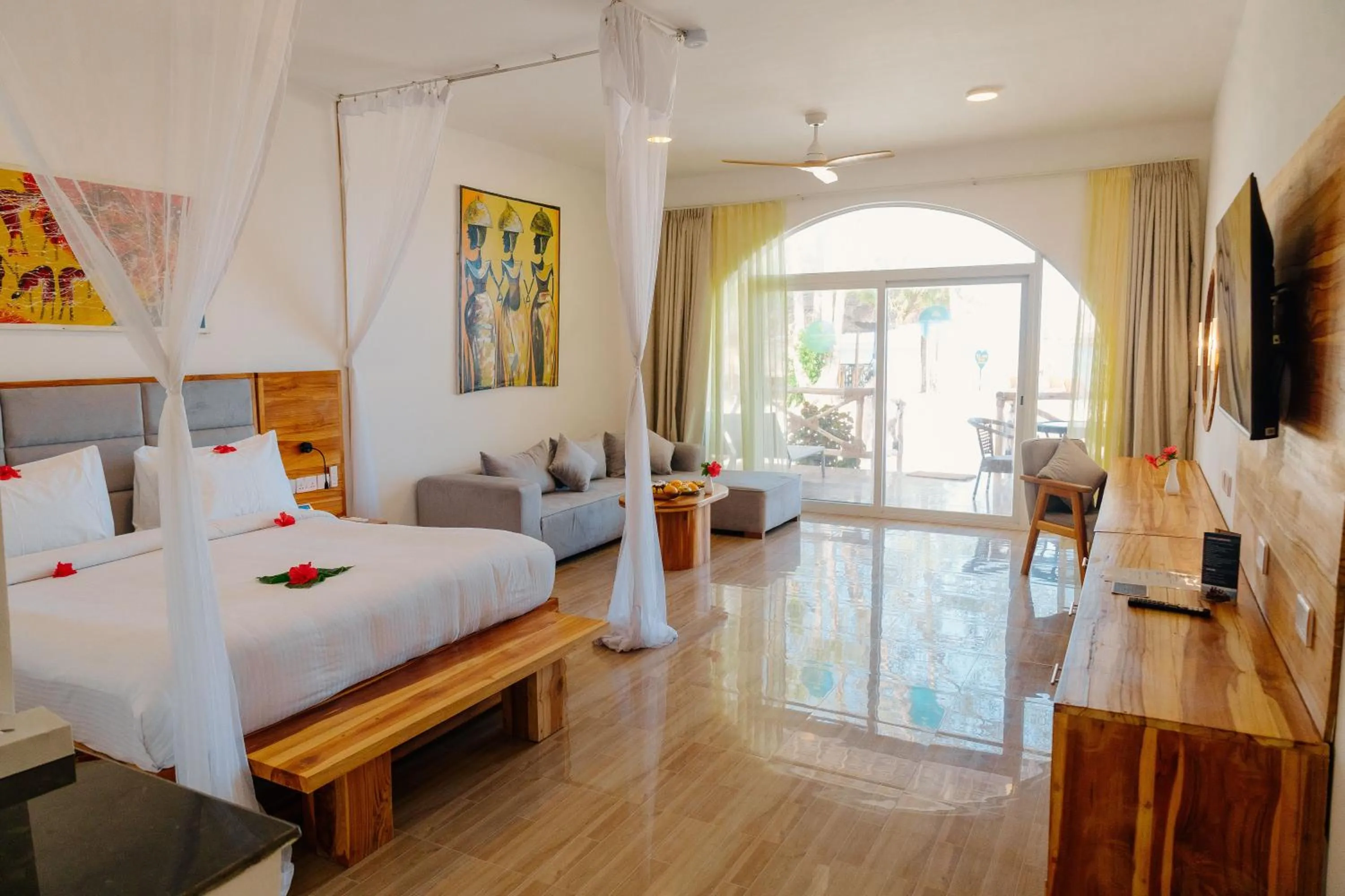 Bed in Royal Mandarin Hotel & Resort Zanzibar