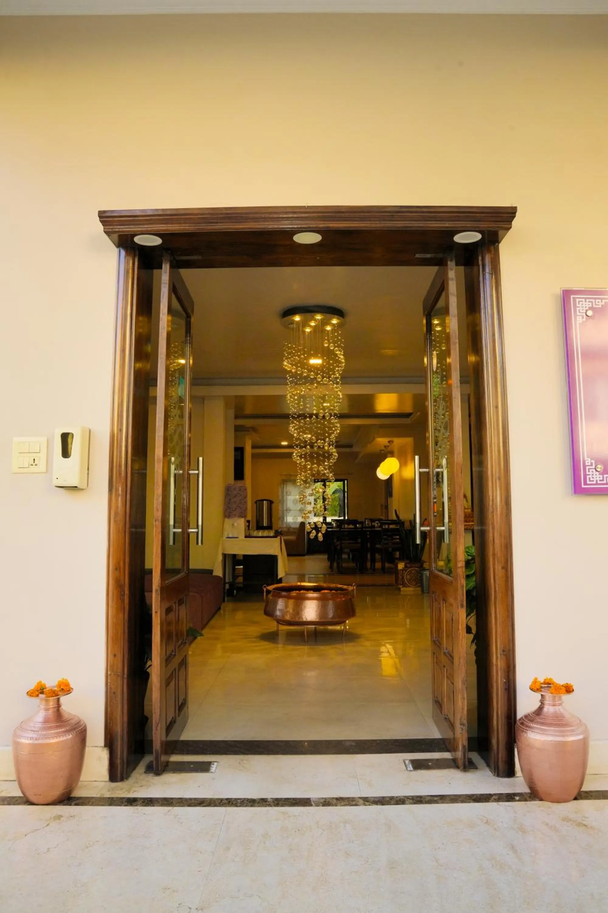 Facade/entrance in Hotel Harmika - Spiritual retreat with garden & Stupa view