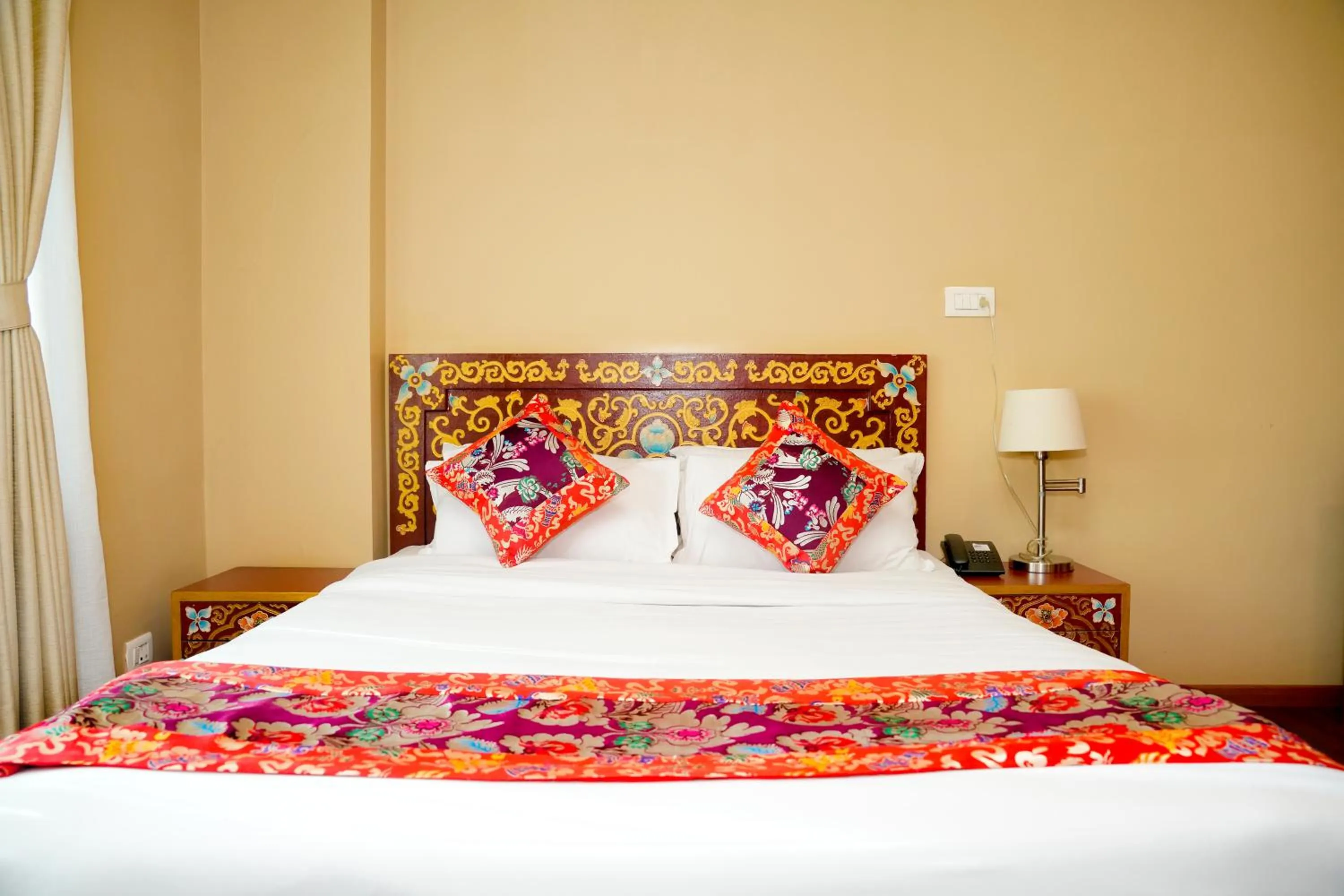 Bed in Hotel Harmika - Spiritual retreat with garden & Stupa view