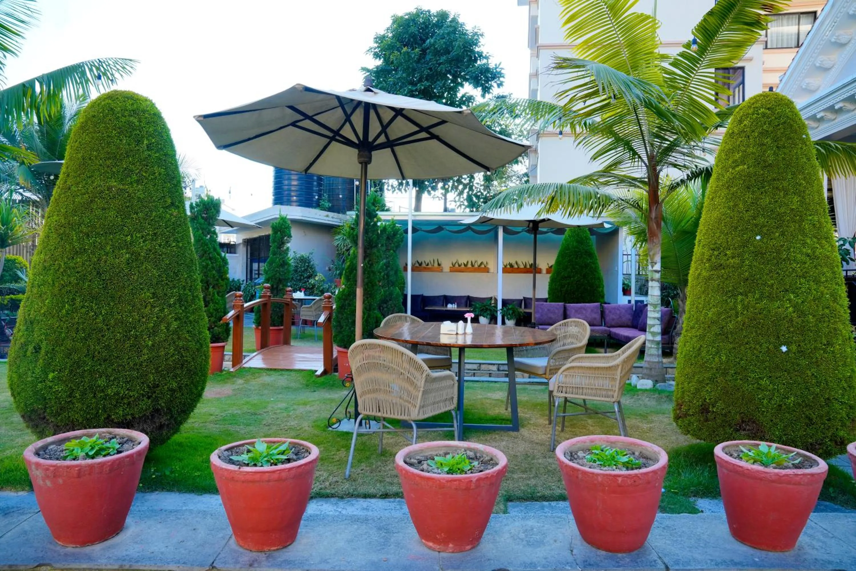 Garden in Hotel Harmika - Spiritual retreat with garden & Stupa view