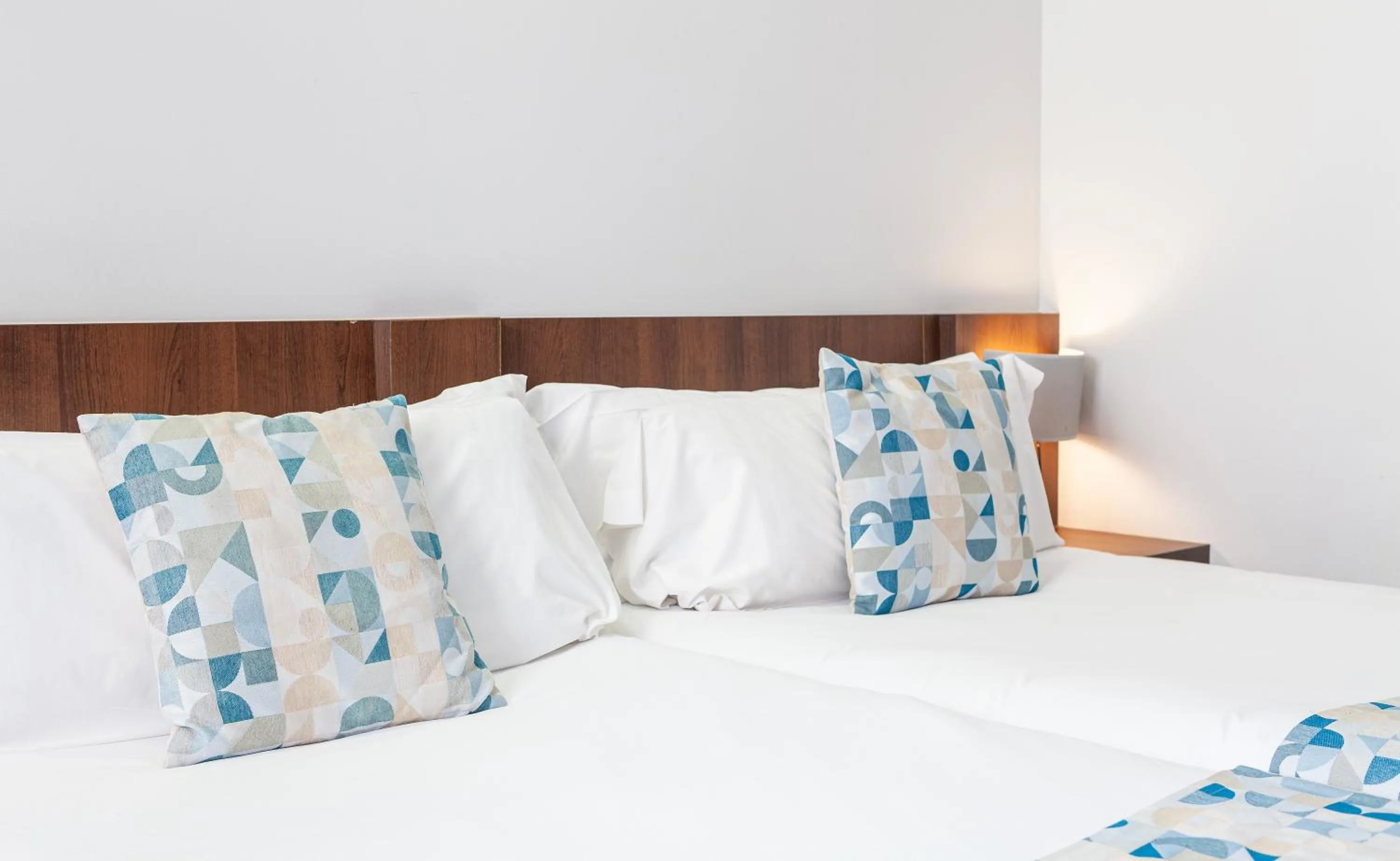 Decorative detail, Bed in Hotel Olympia Universidades