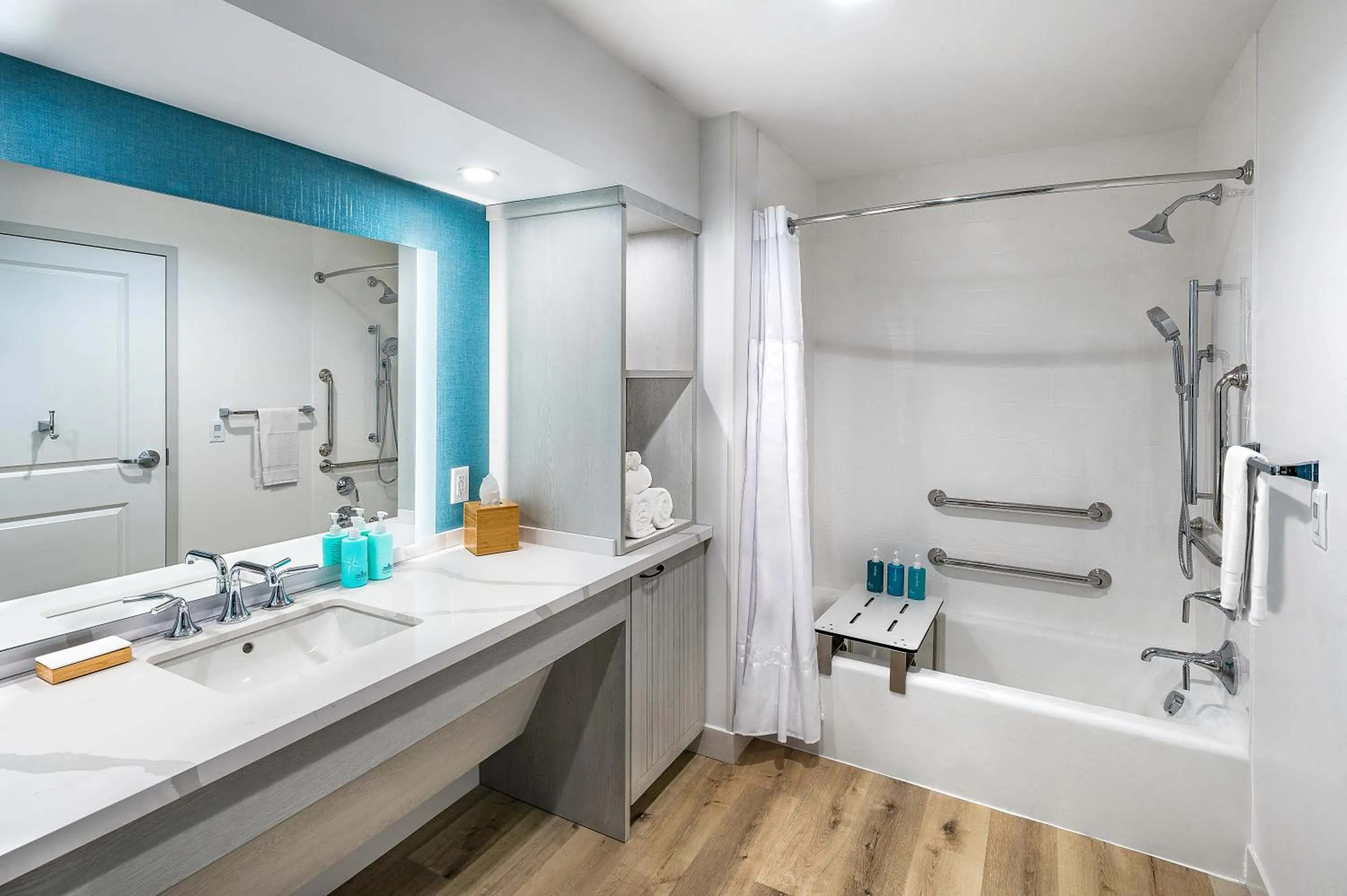 Bathroom in Compass by Margaritaville Hotel Pigeon Forge