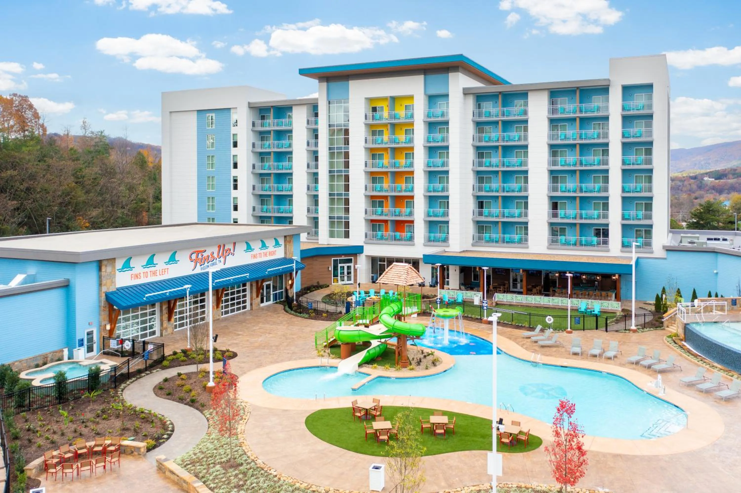 Swimming pool in Compass by Margaritaville Hotel Pigeon Forge