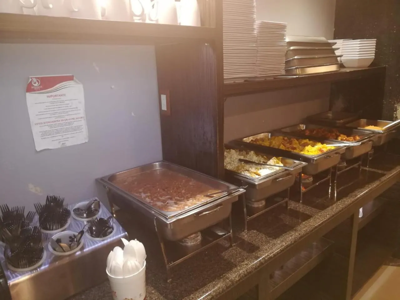 Buffet breakfast in Hotel Mexicali