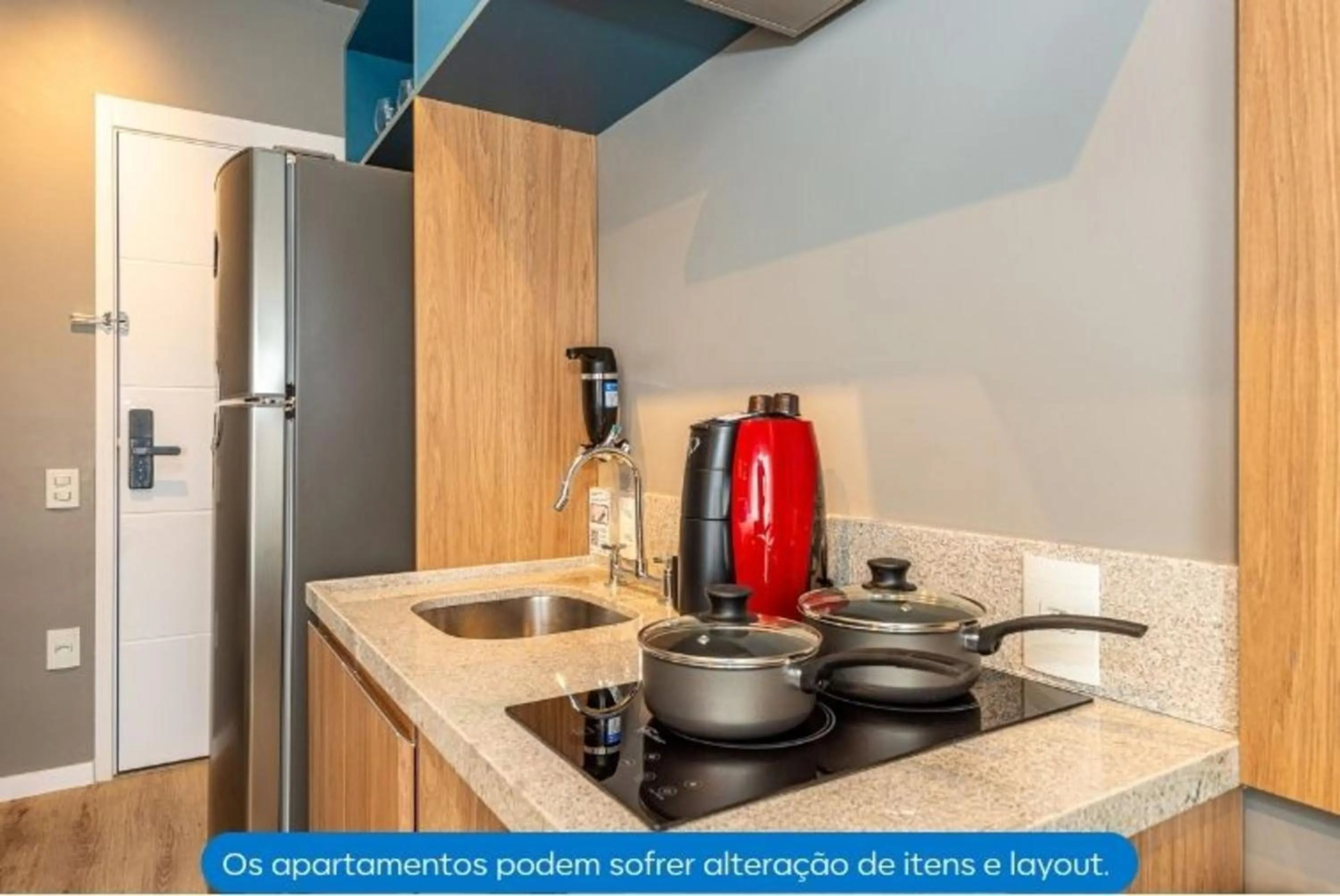 Kitchen or kitchenette in Roomo Transamerica SP Alto do Ipiranga