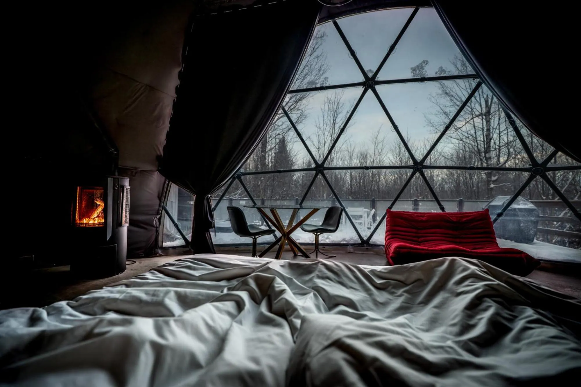 View (from property/room), Bed in Bel Air Tremblant Hotel & Residences