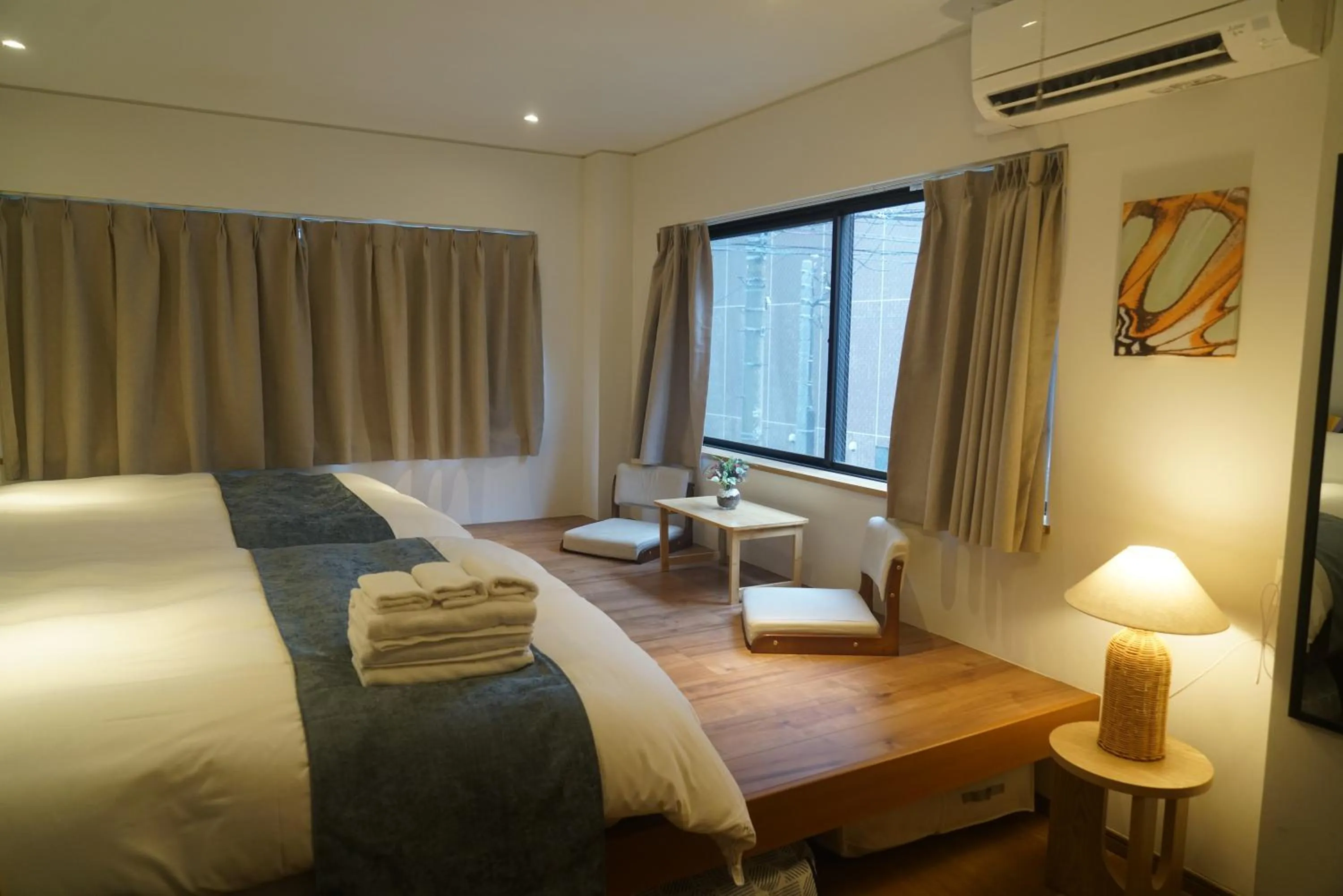 Bed in Softlight Inn Asakusa Tokyo