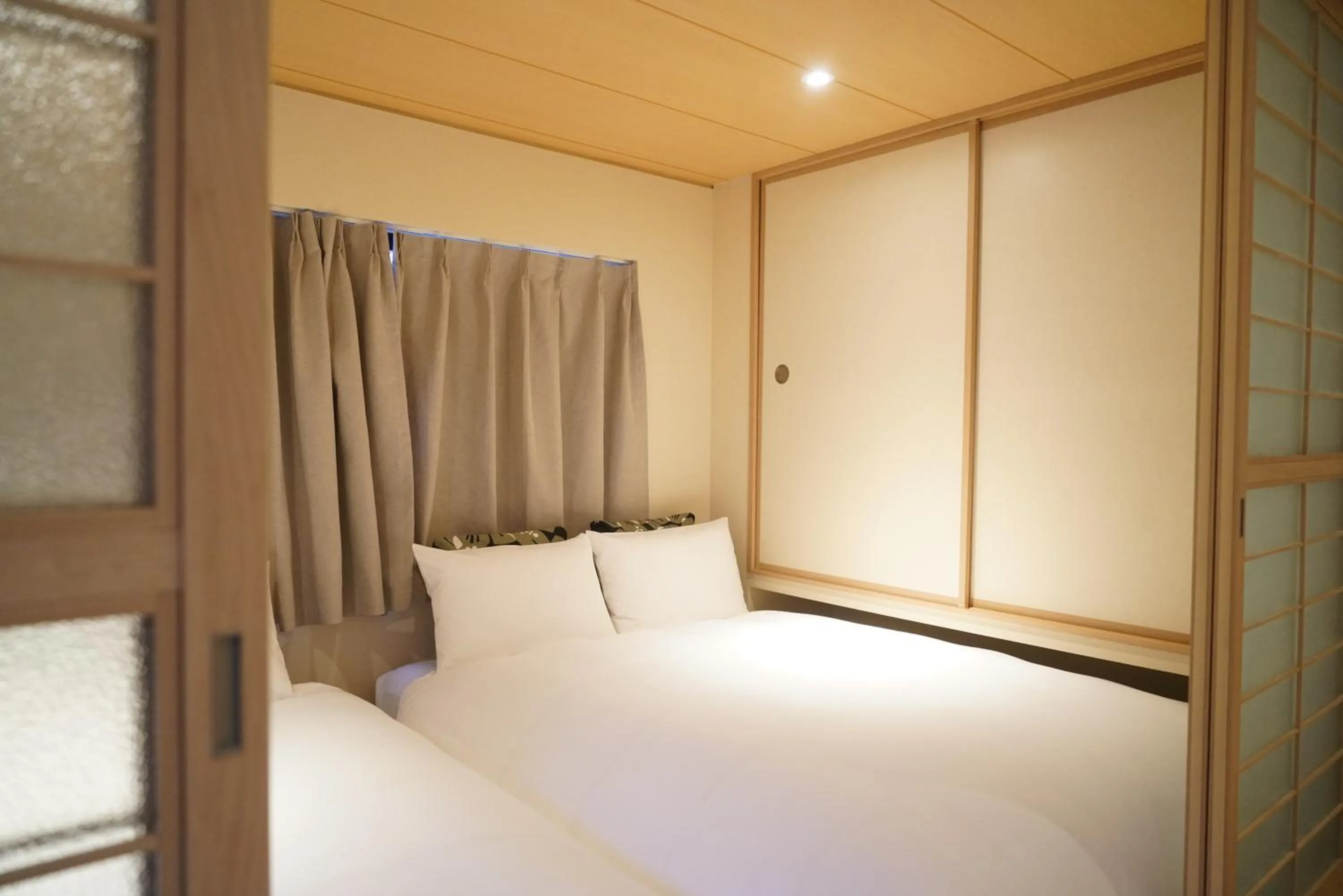 Bed in Softlight Inn Asakusa Tokyo