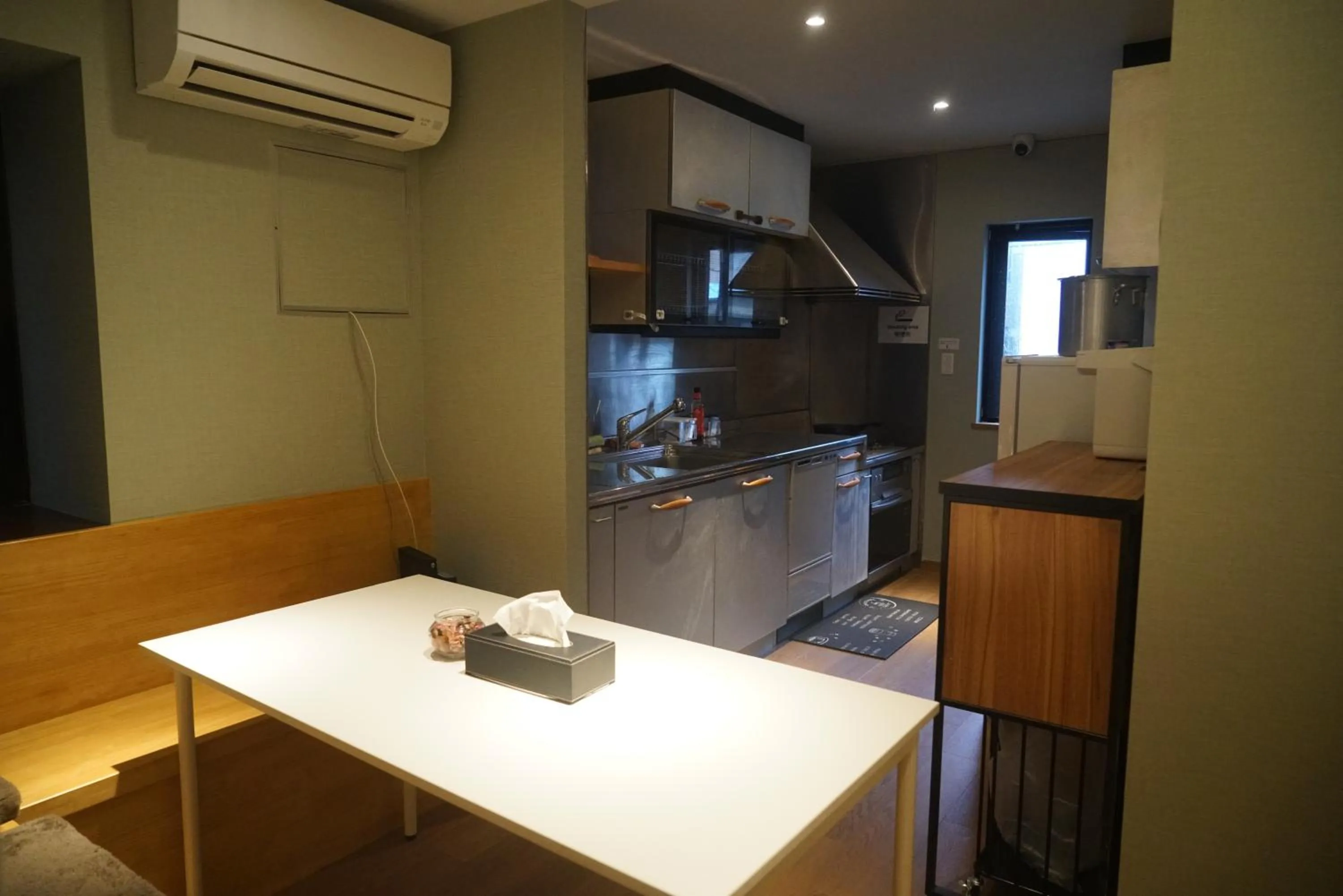 Communal kitchen in Softlight Inn Asakusa Tokyo