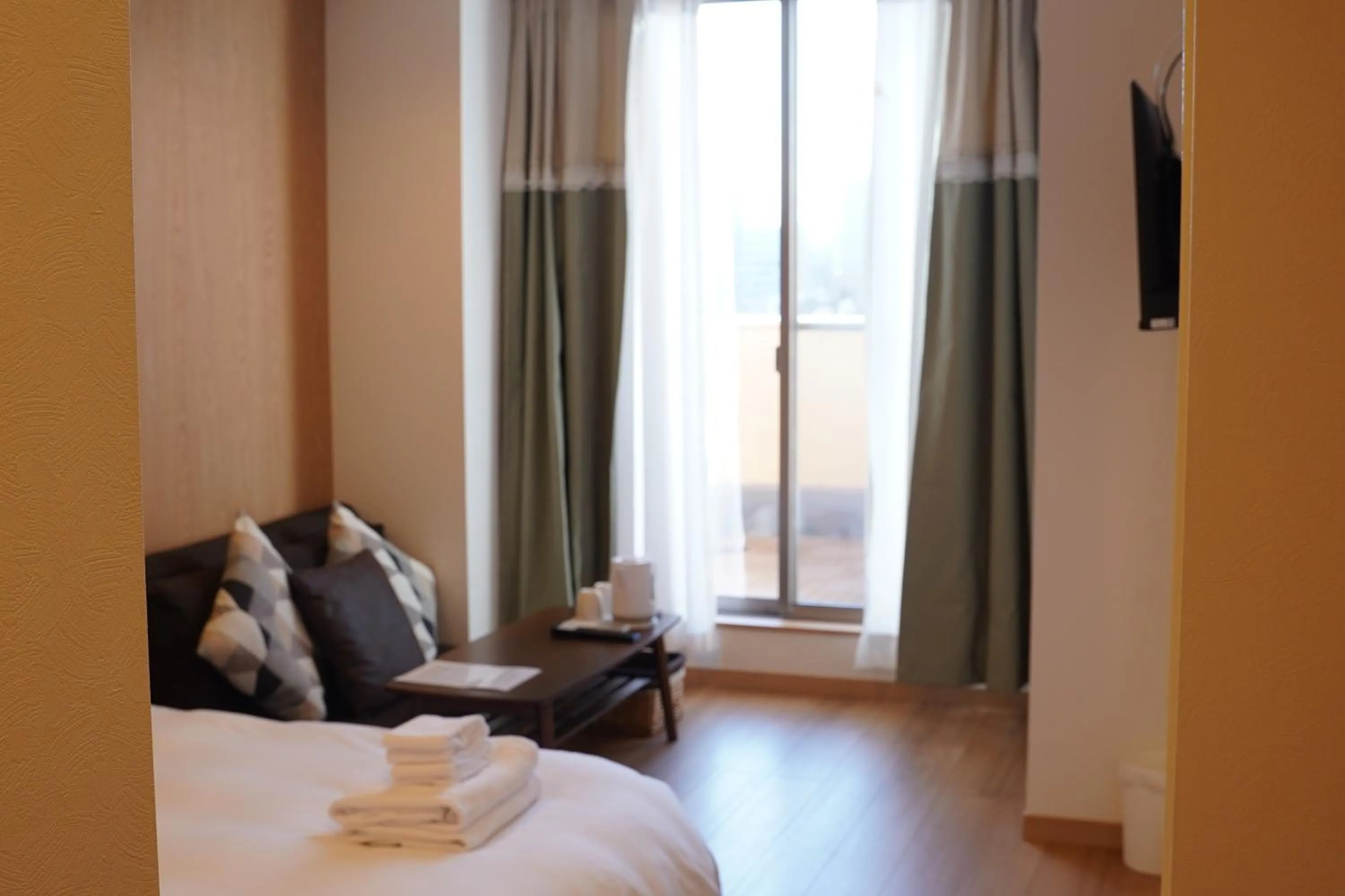 Decorative detail, Bed in Softlight Inn Asakusa Tokyo