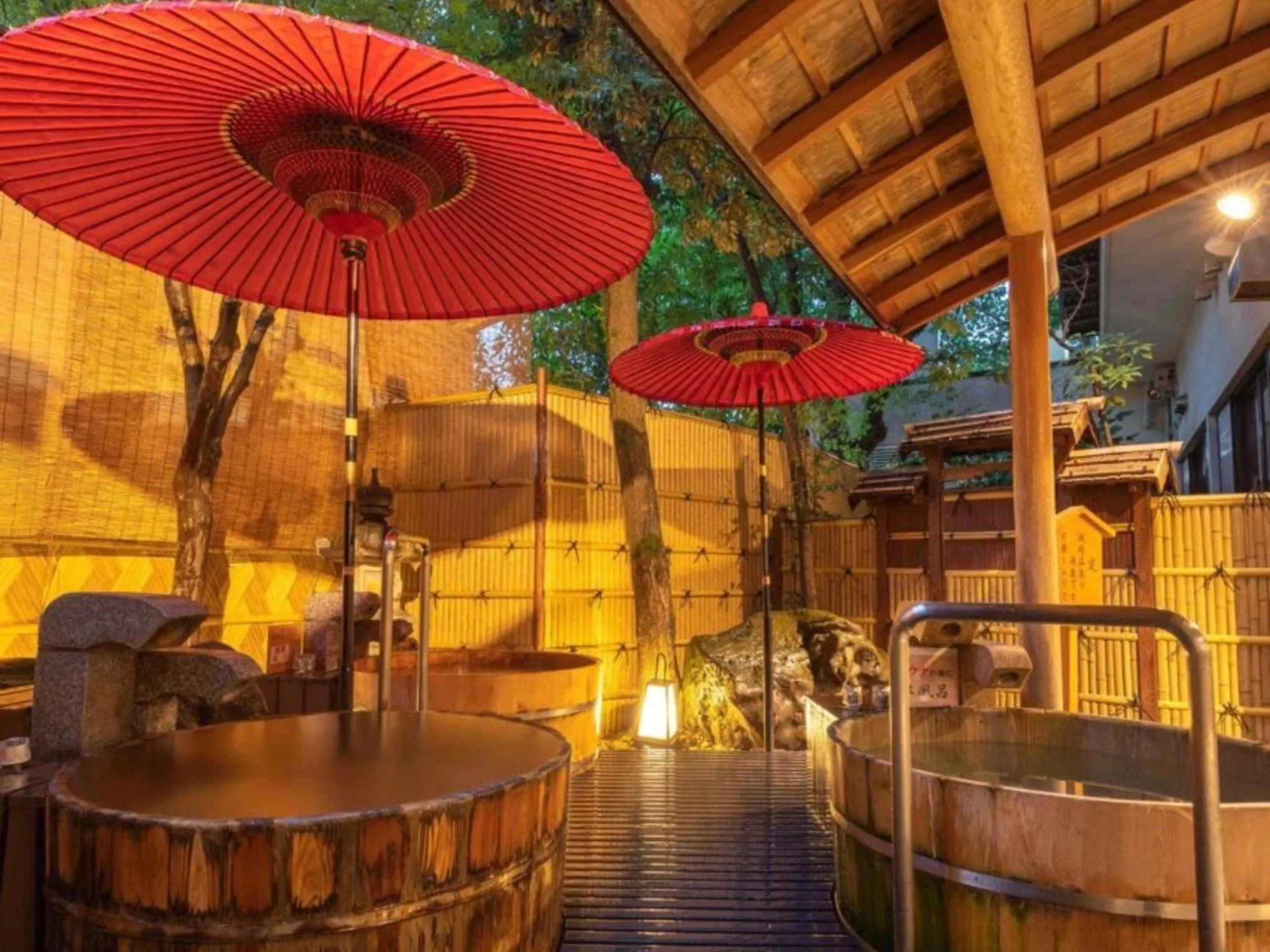 Open Air Bath in Kinosakinoyado Ryokufukaku