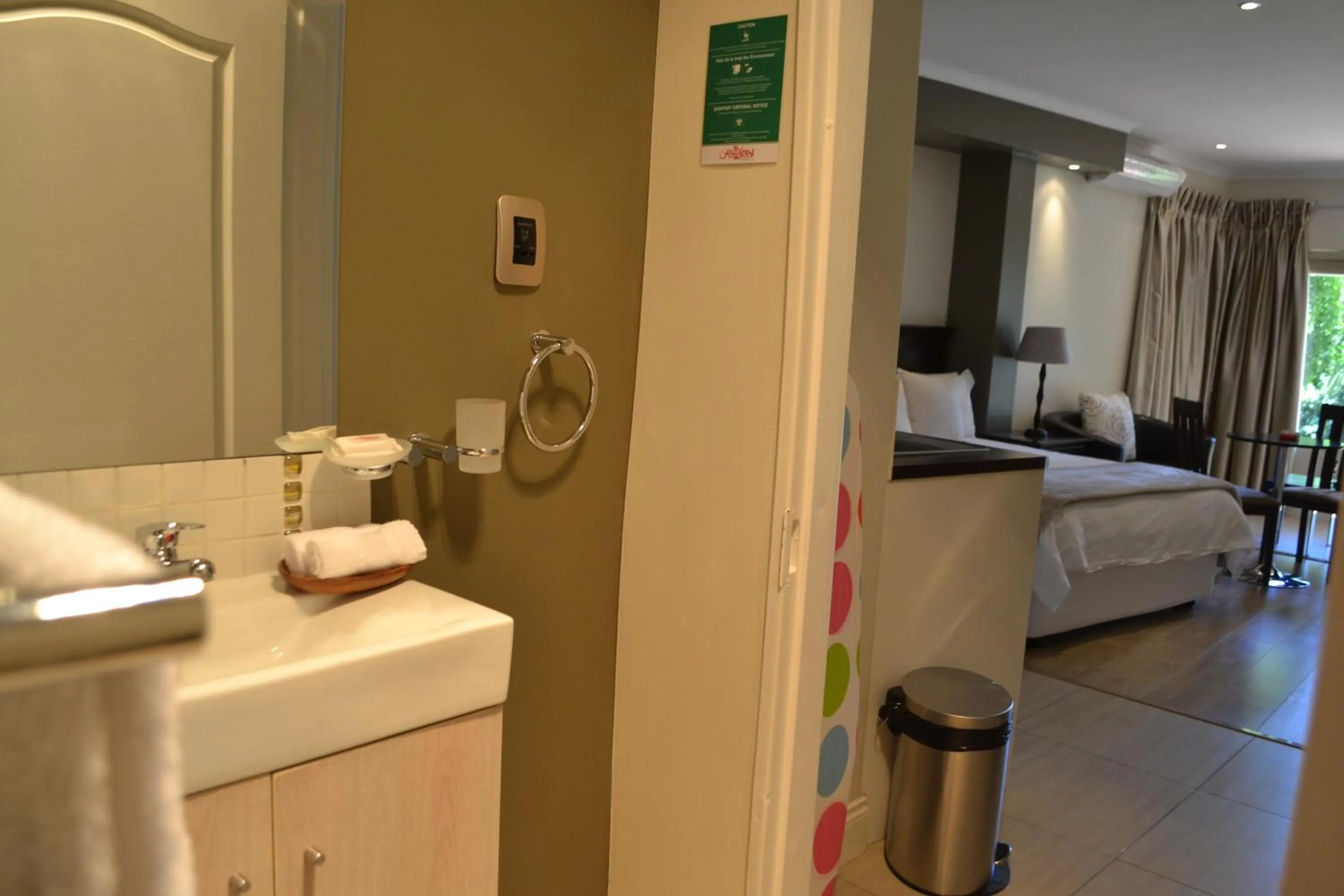 Bathroom, Bed in The Haystack On Homestead