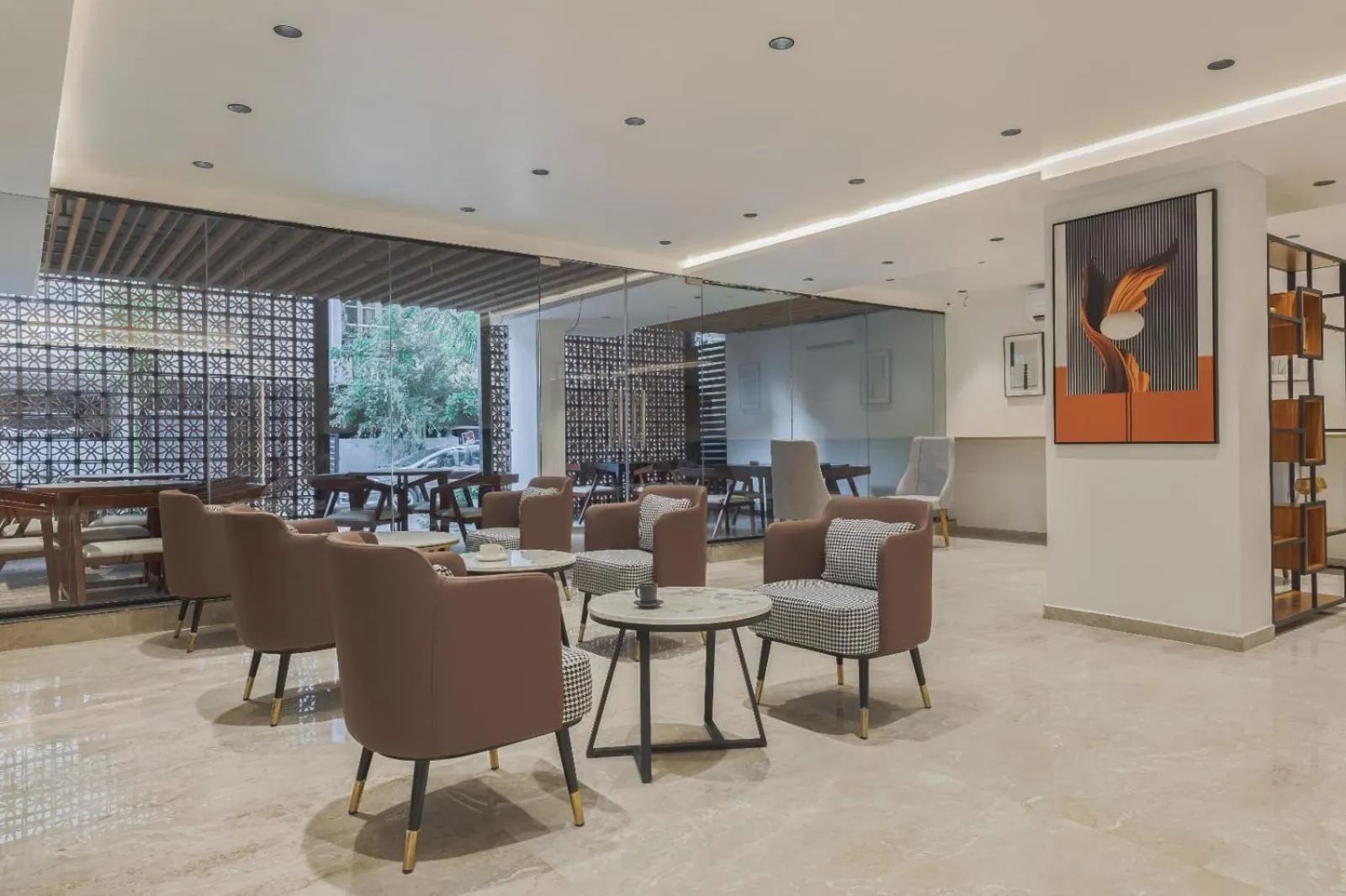 Seating area in Akoya Business Hotel Whitefield
