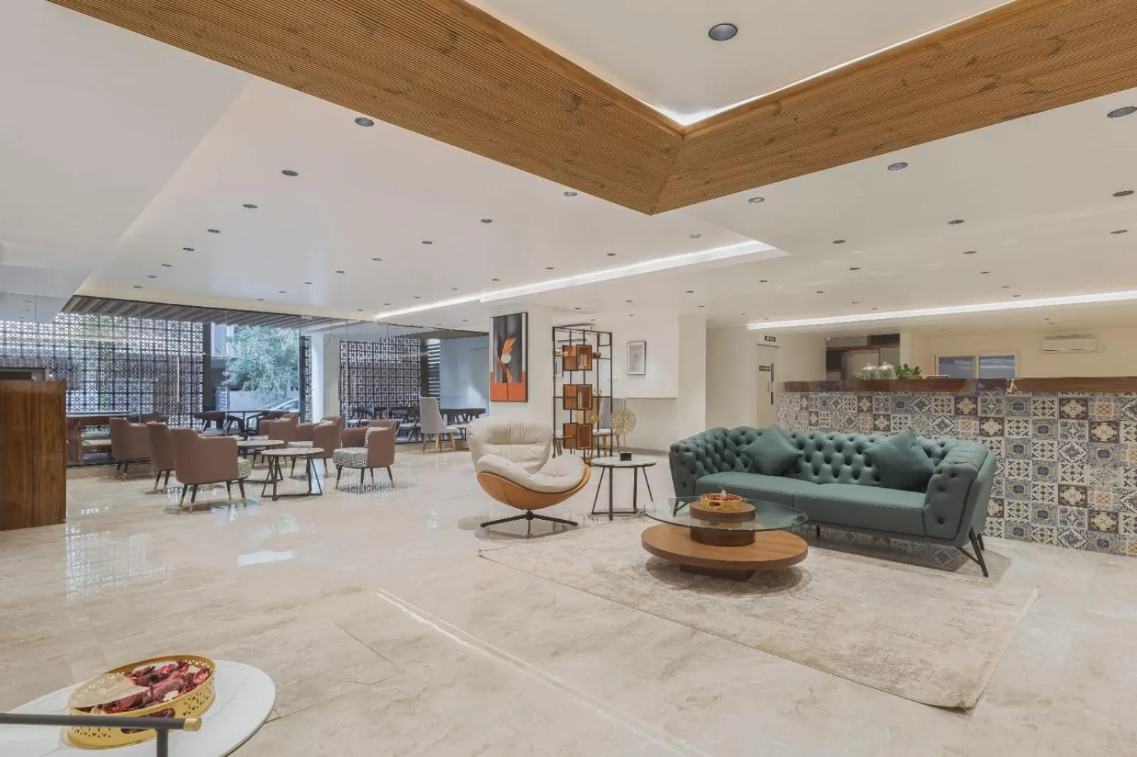 Seating area in Akoya Business Hotel Whitefield