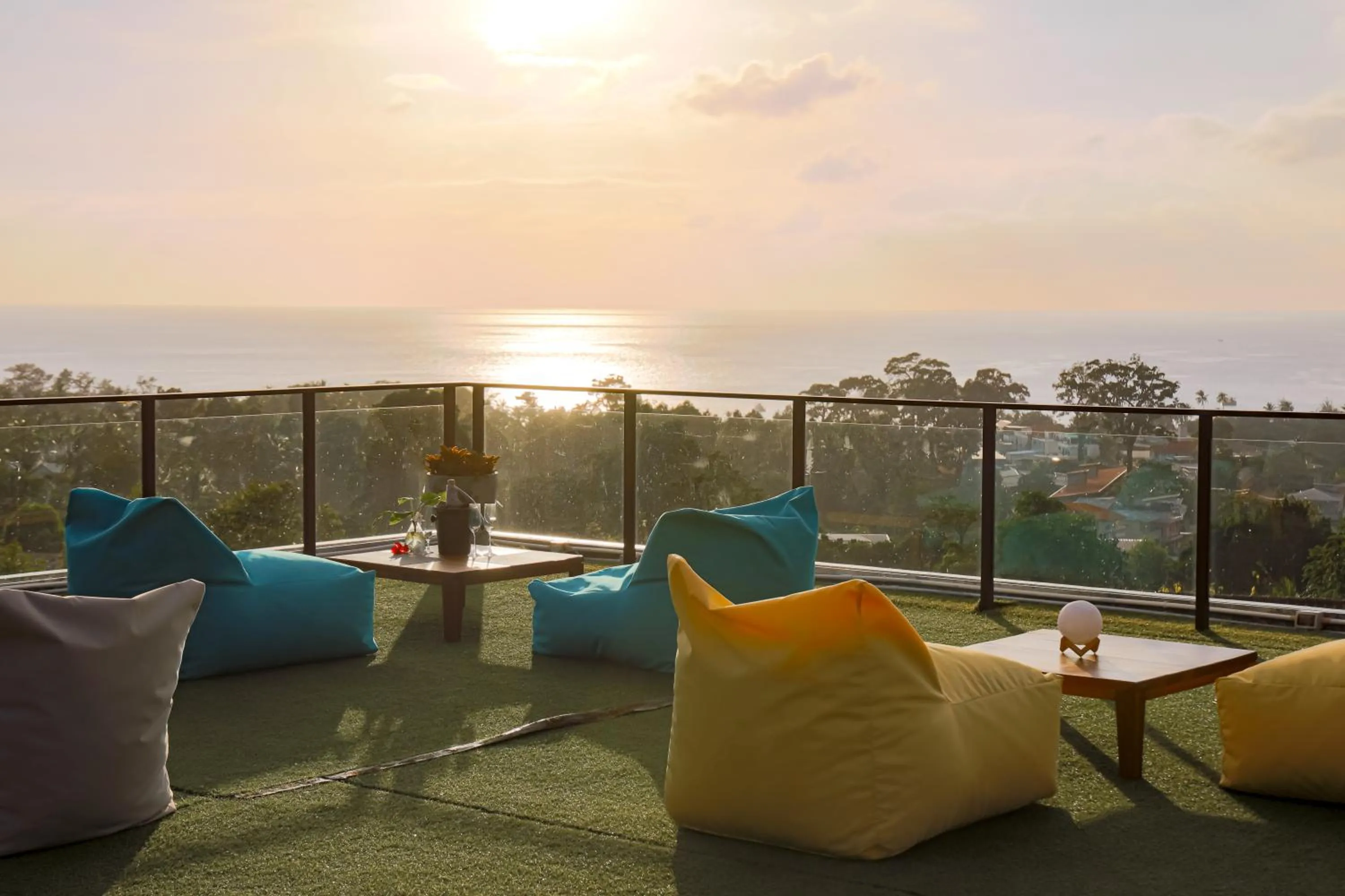 Seating area in The Tarna Resort, Koh Tao