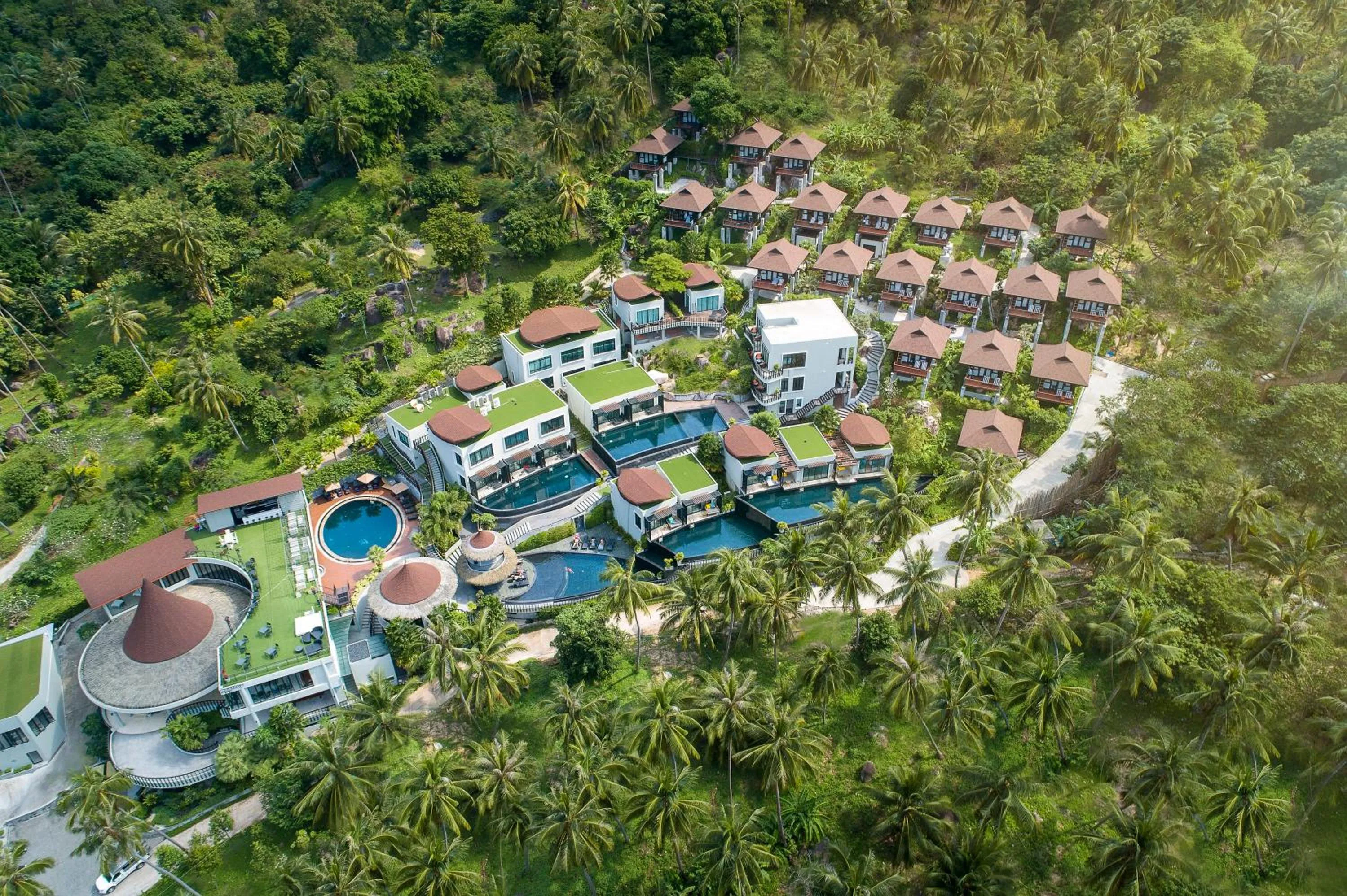 Bird's eye view in The Tarna Resort, Koh Tao