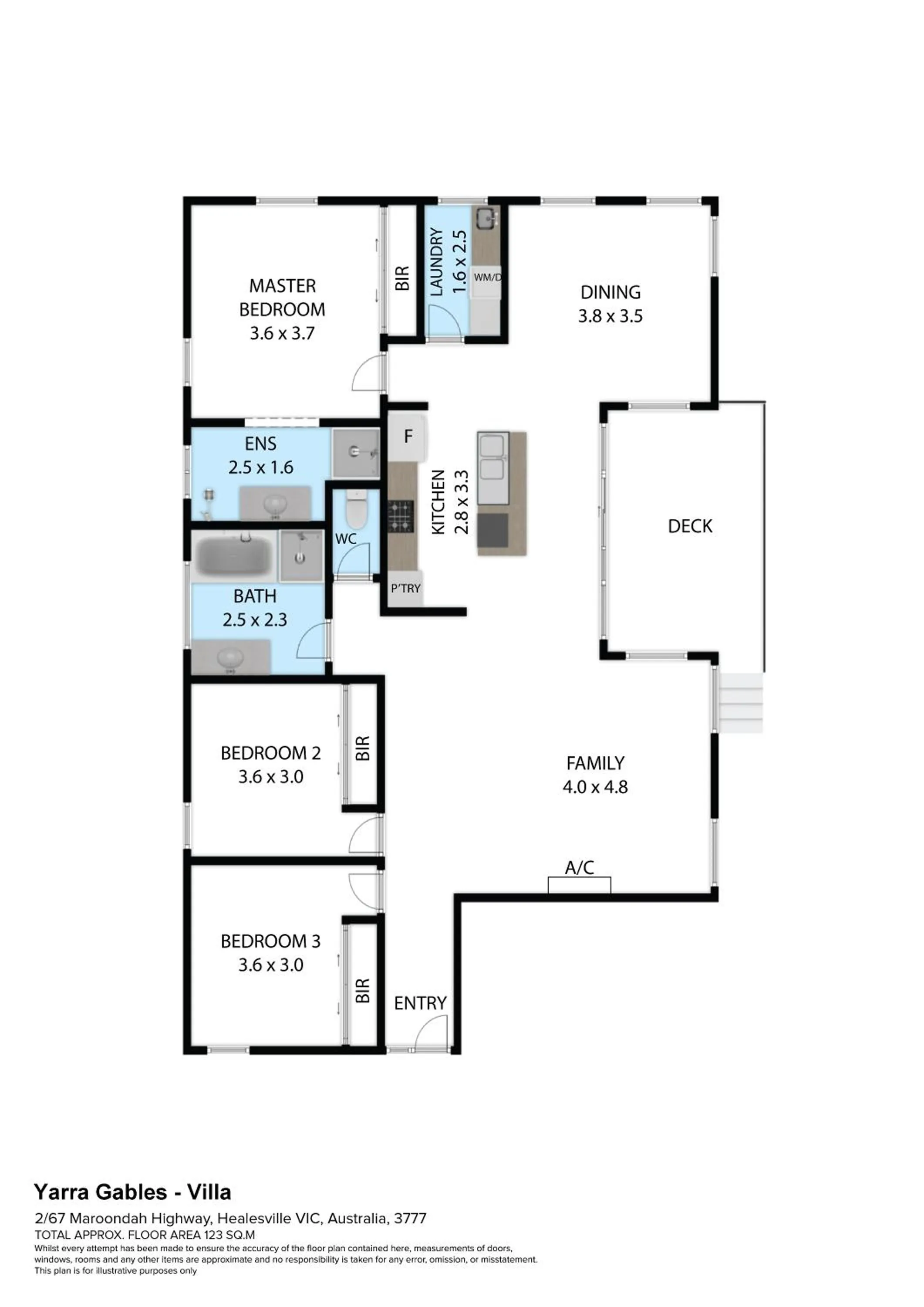 Floor plan in Yarra Gables