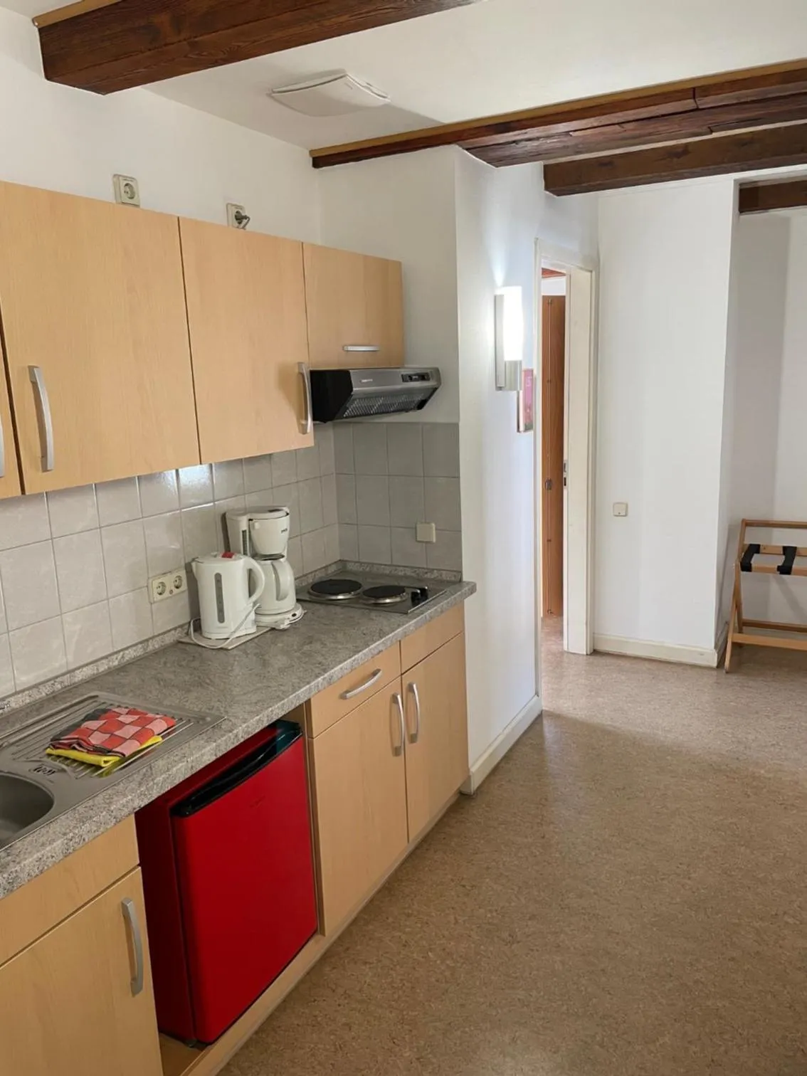 Kitchen or kitchenette in Gästehäuser St. Marienthal