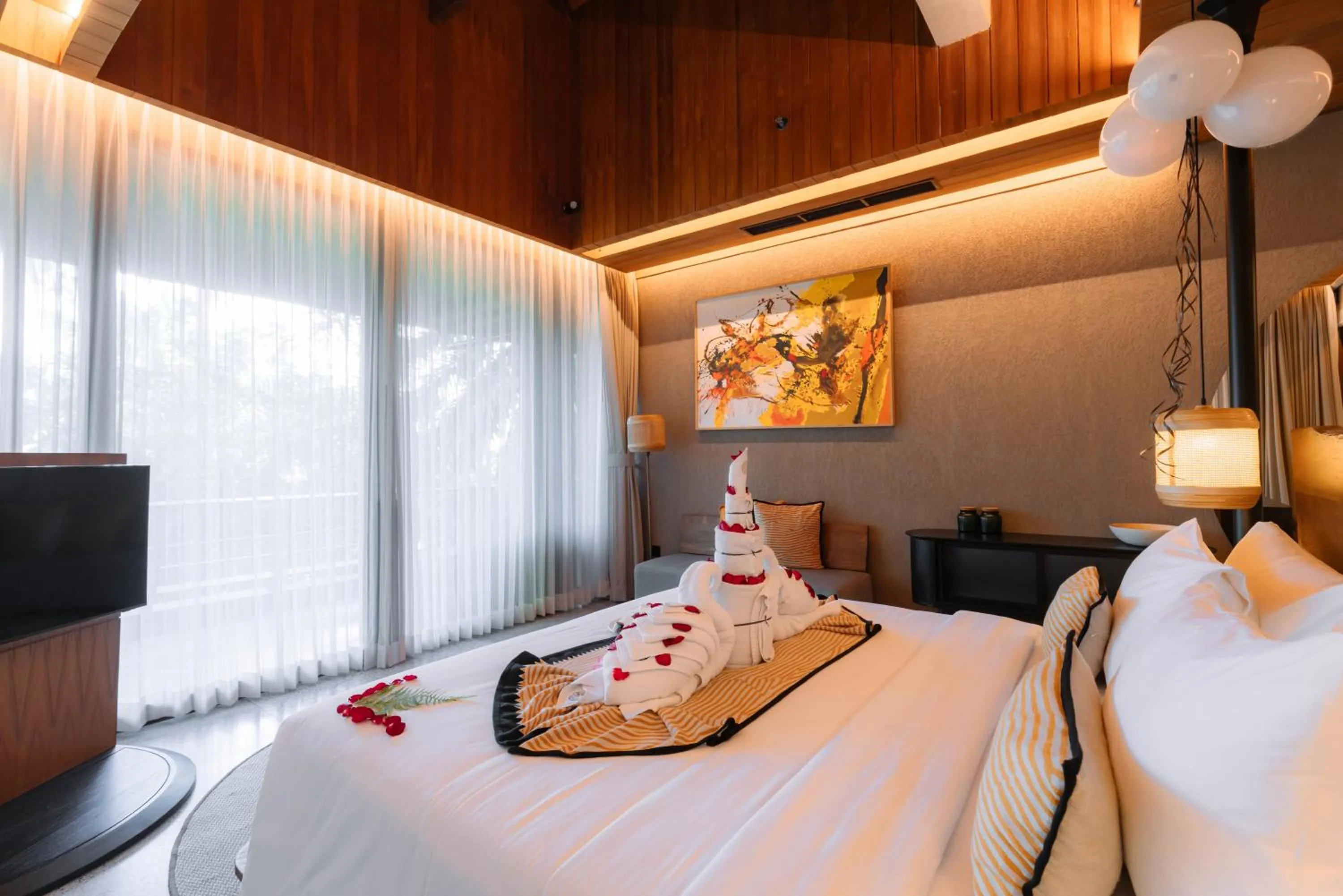 Decorative detail, Bed in The Kemilau Ubud