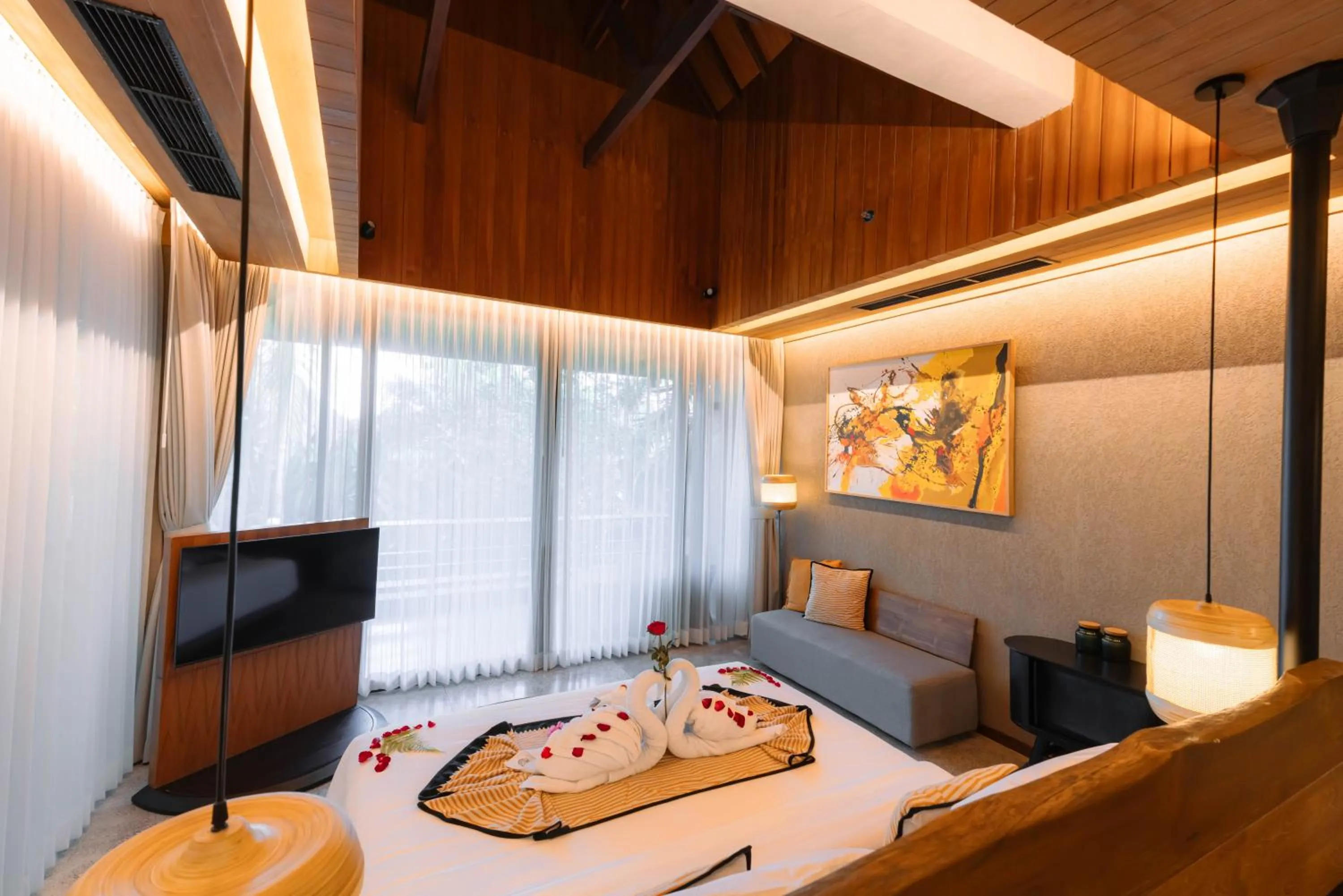 Decorative detail, Bed in The Kemilau Ubud